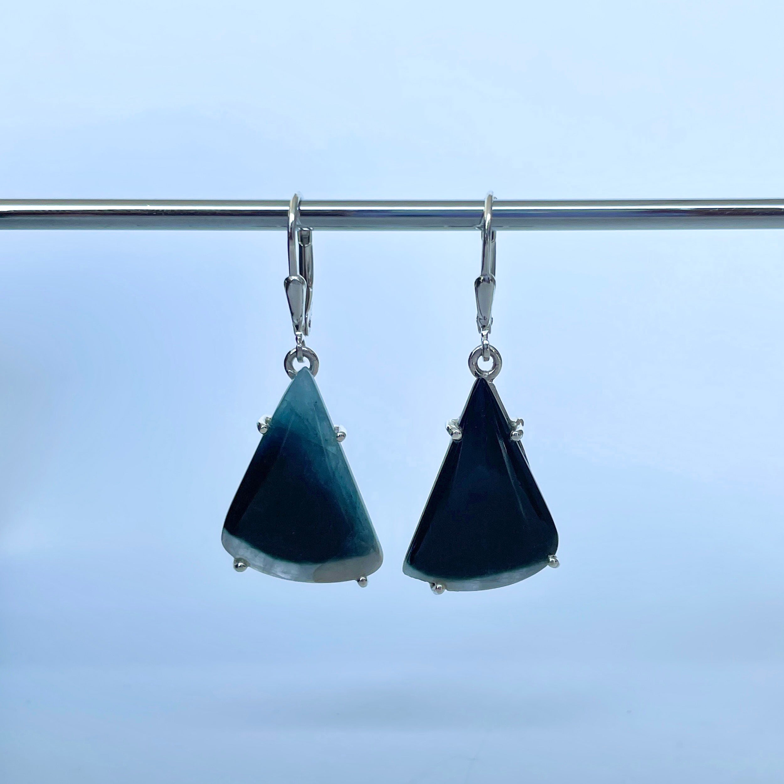 Watermelon Tourmaline Slice Earring-(TRM-E-22.)