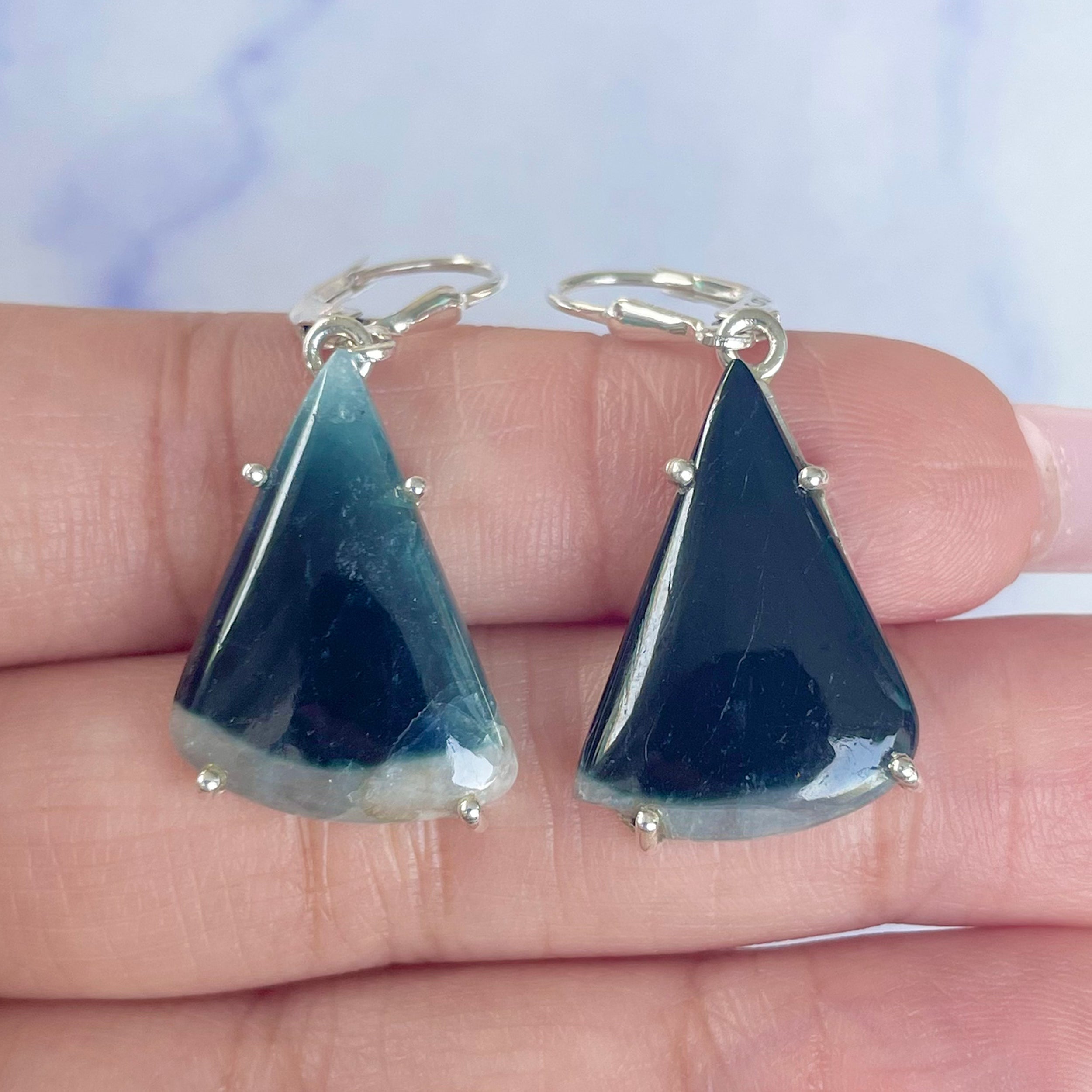 Watermelon Tourmaline Slice Earring-(TRM-E-22.)
