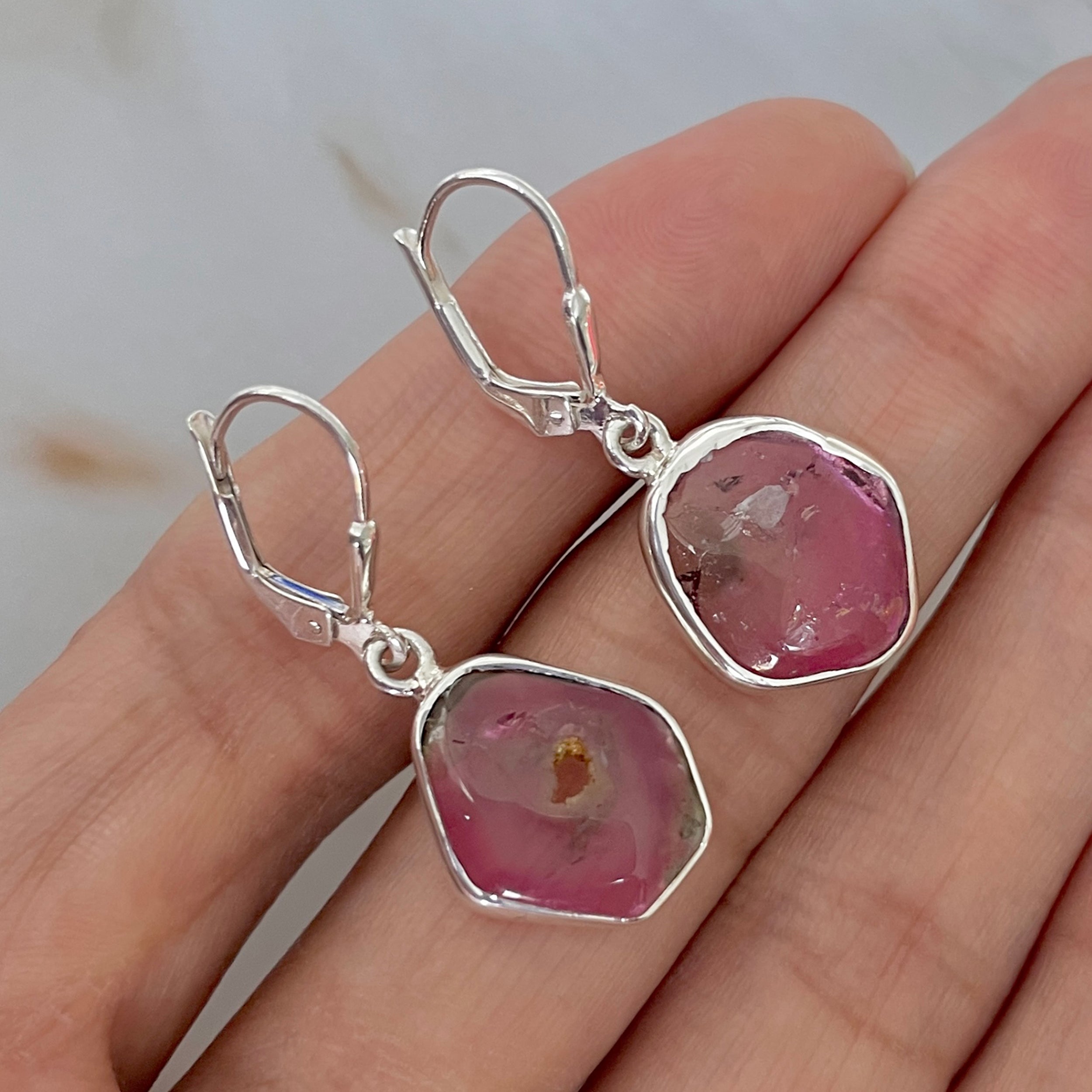 Watermelon Tourmaline Earring-(TRM-E-78.)