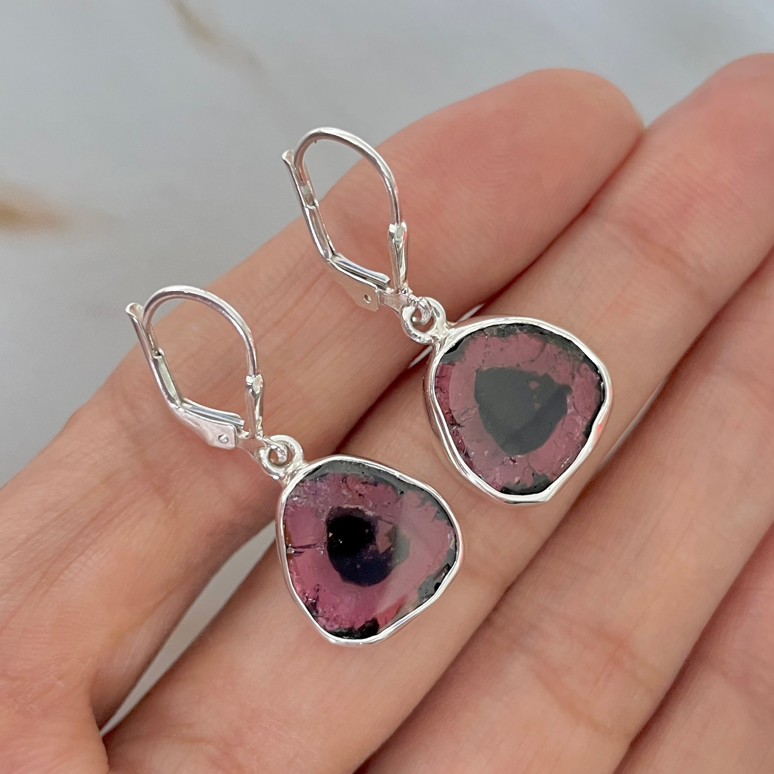 Watermelon Tourmaline Earring-(TRM-E-84.)