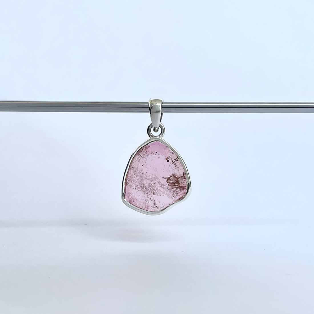 Watermelon Tourmaline Slice Pendant-(TRM-P-3.)