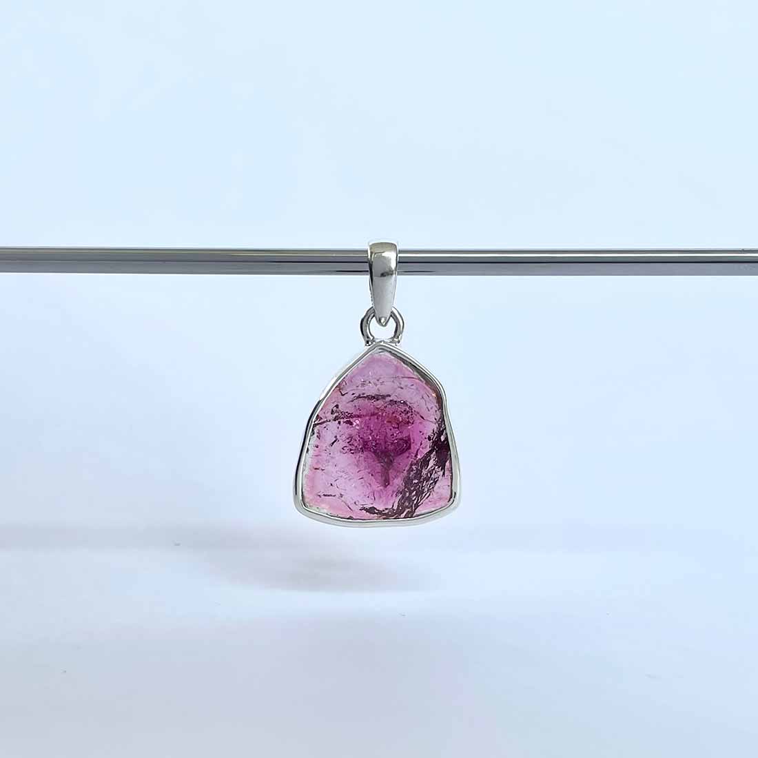 Watermelon Tourmaline Slice Pendant-(TRM-P-5.)