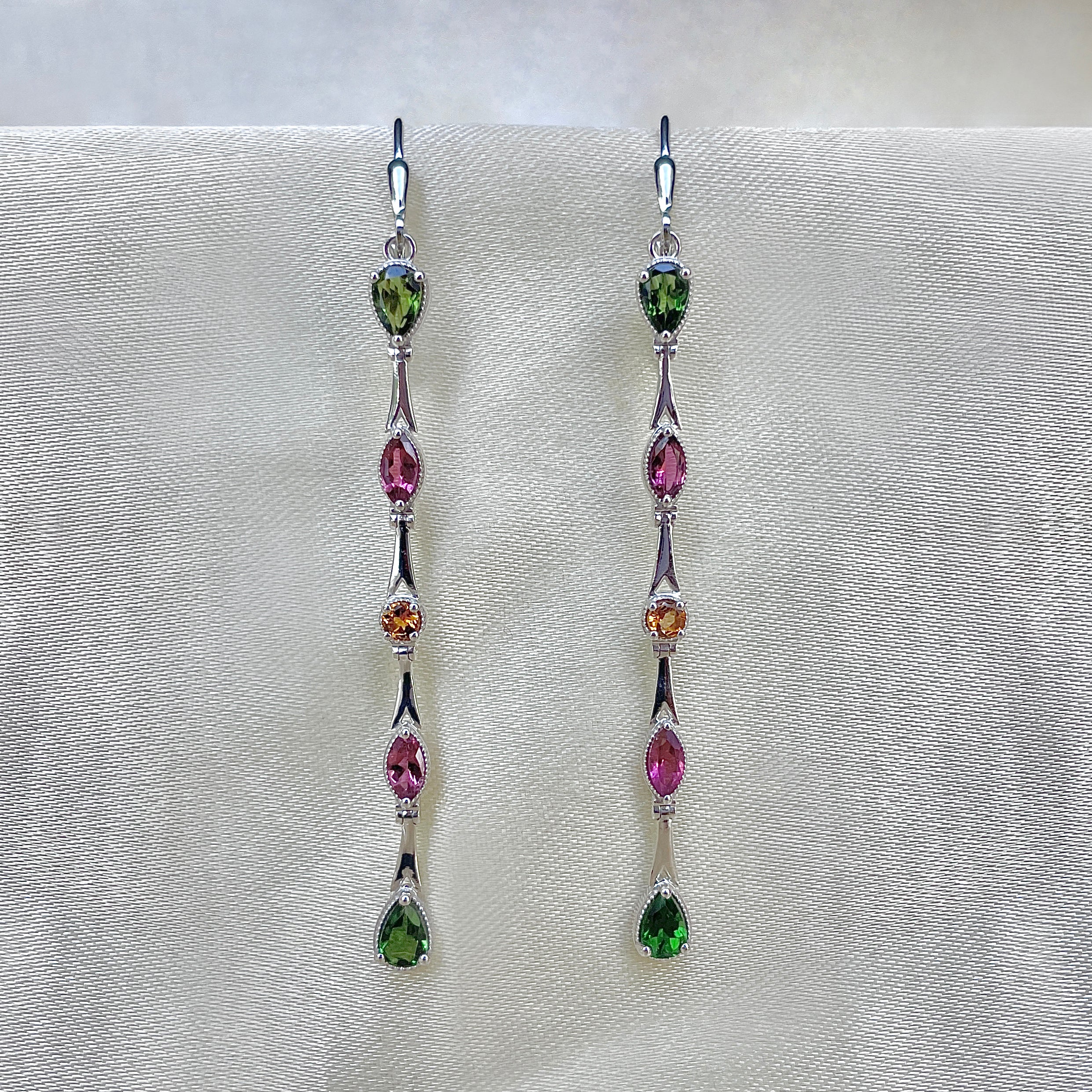 Tourmaline Leverback Earring-(TRM-SE-1046A.)