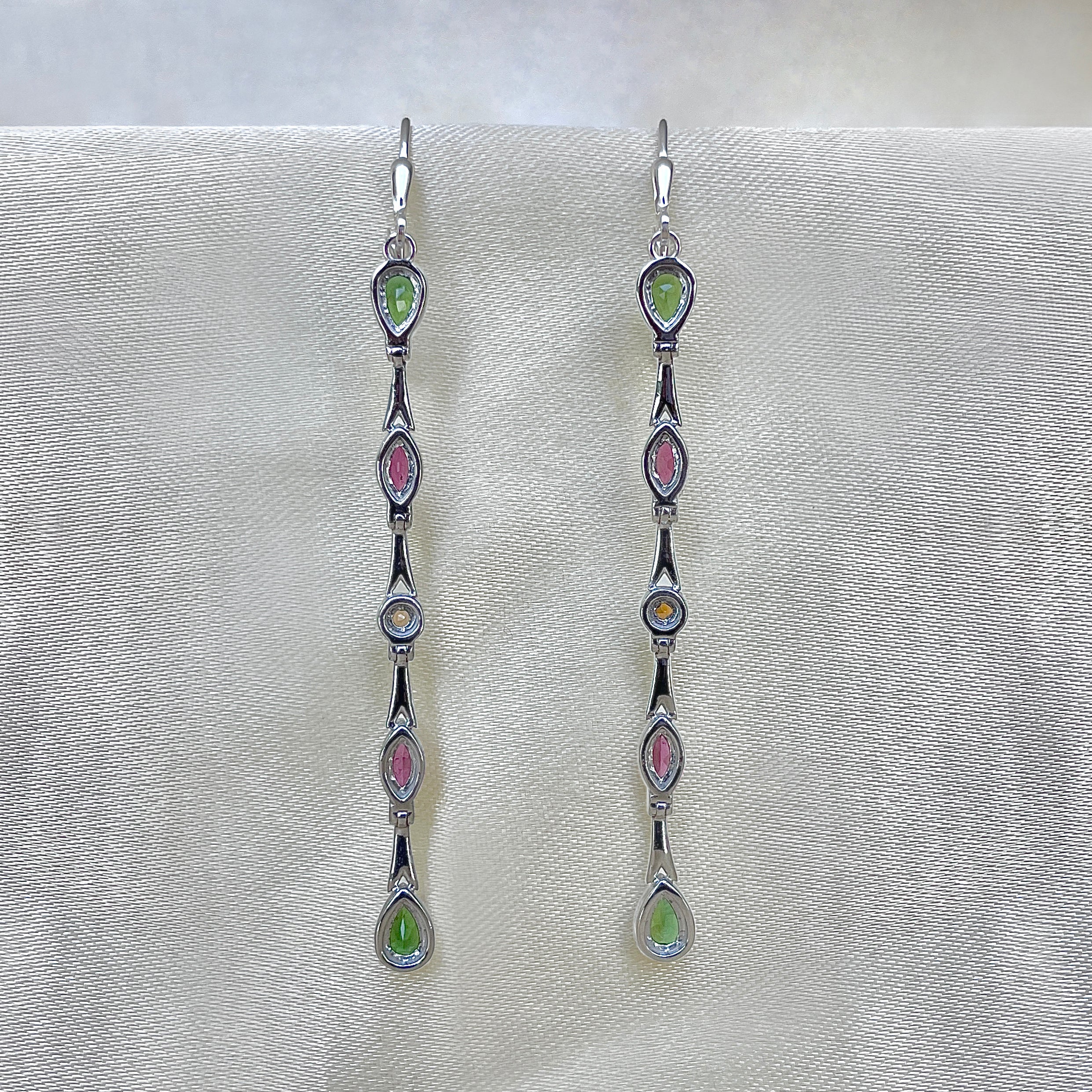 Tourmaline Leverback Earring-(TRM-SE-1046A.)