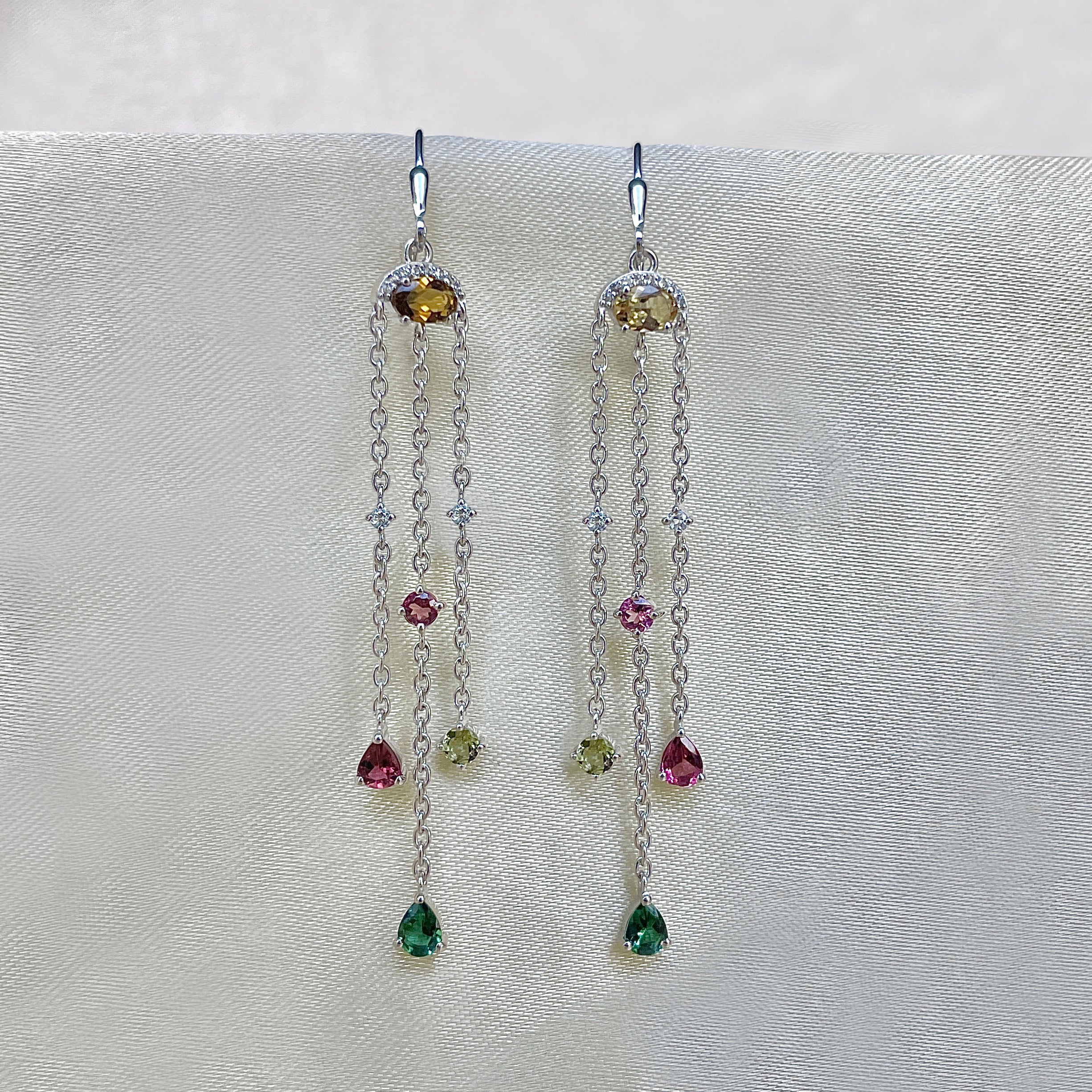 Tourmaline Leverback Earring-(TRM-SE-1062.)