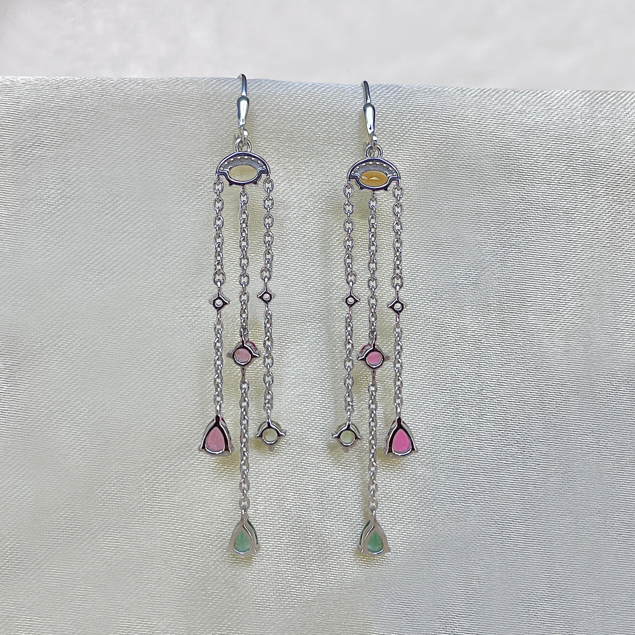 Tourmaline Leverback Earring-(TRM-SE-1062.)