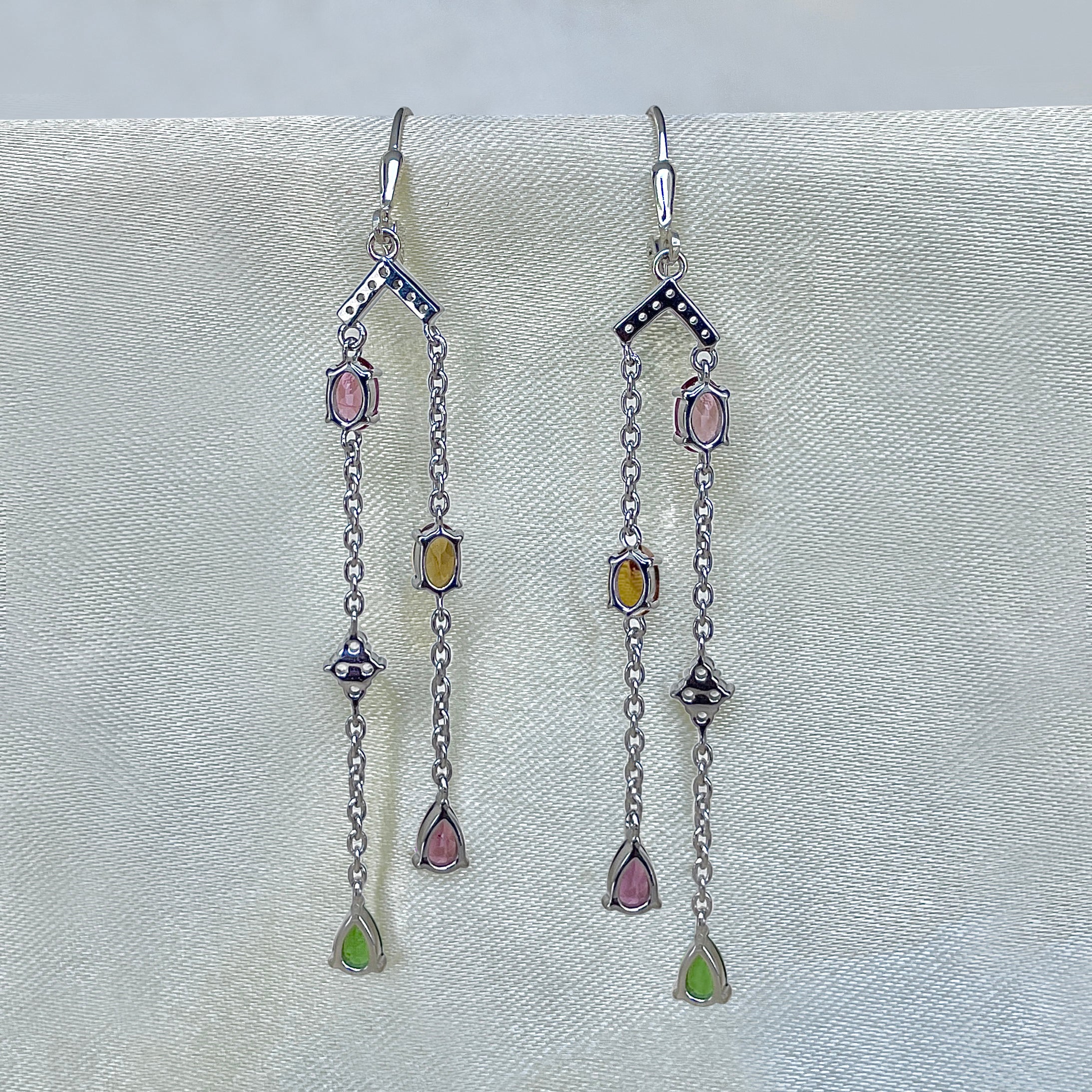 Tourmaline Leverback Earring-(TRM-SE-1063.)