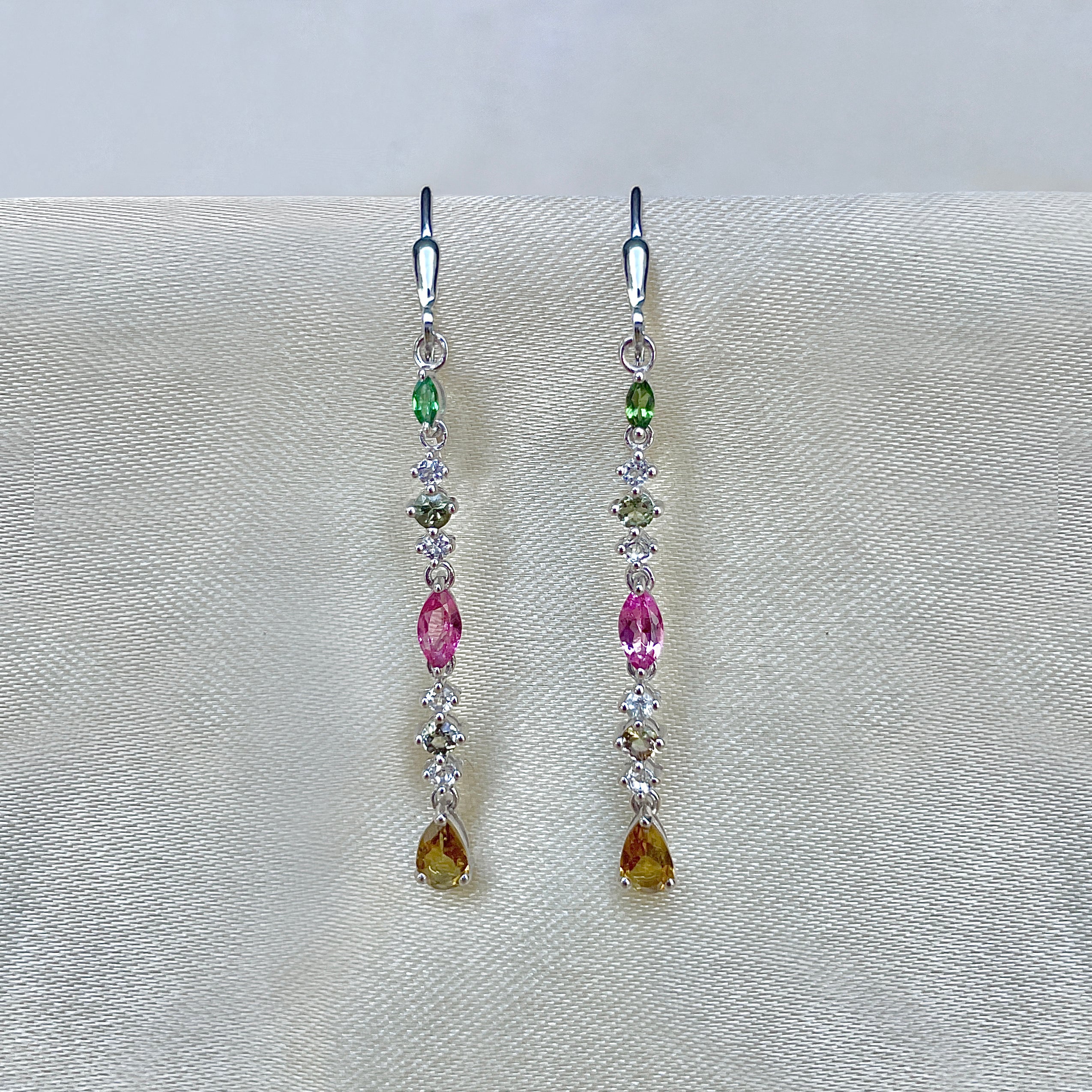 Tourmaline Leverback Earring-(TRM-SE-1307.)