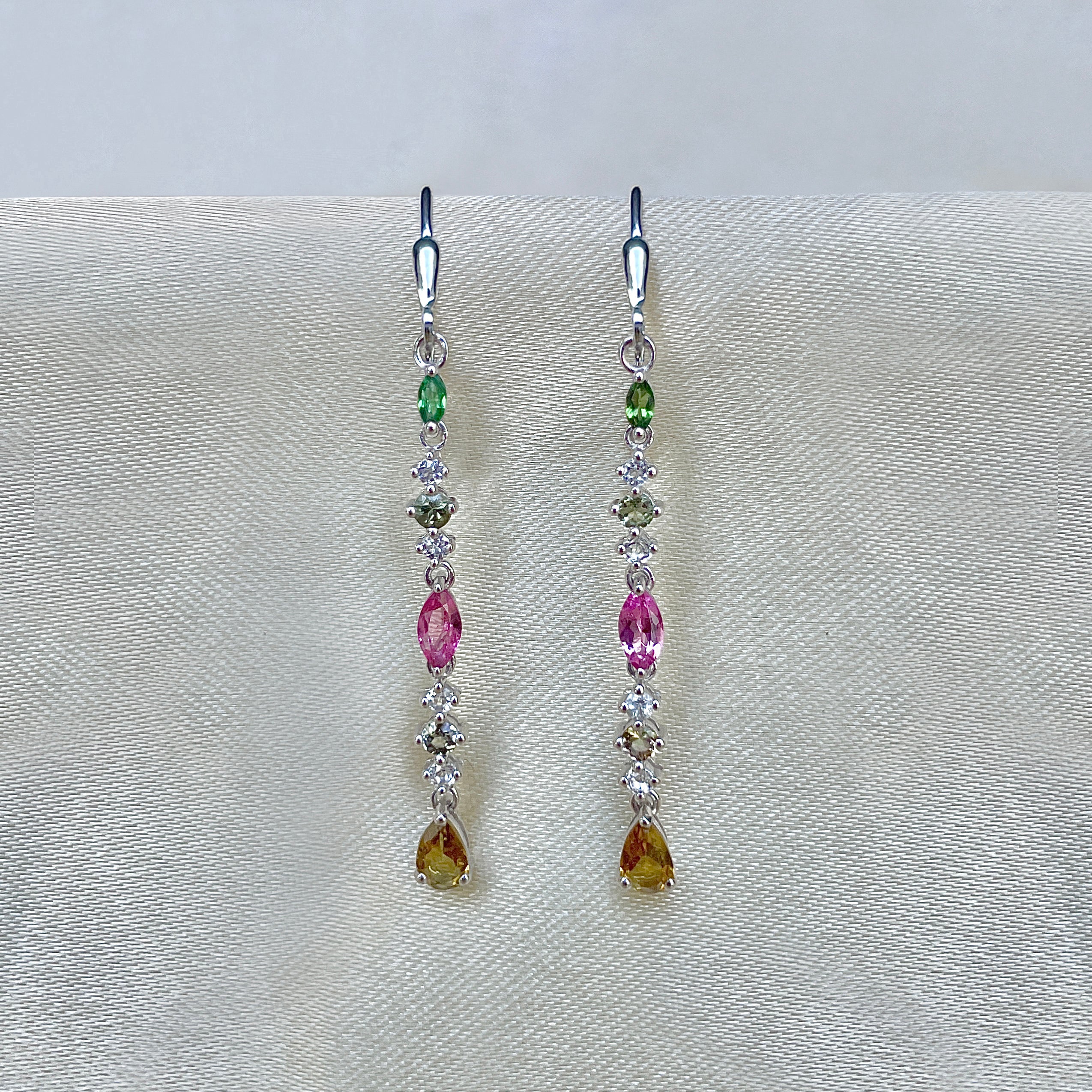 Tourmaline Leverback Earrings-(TRM-SE-1307.)