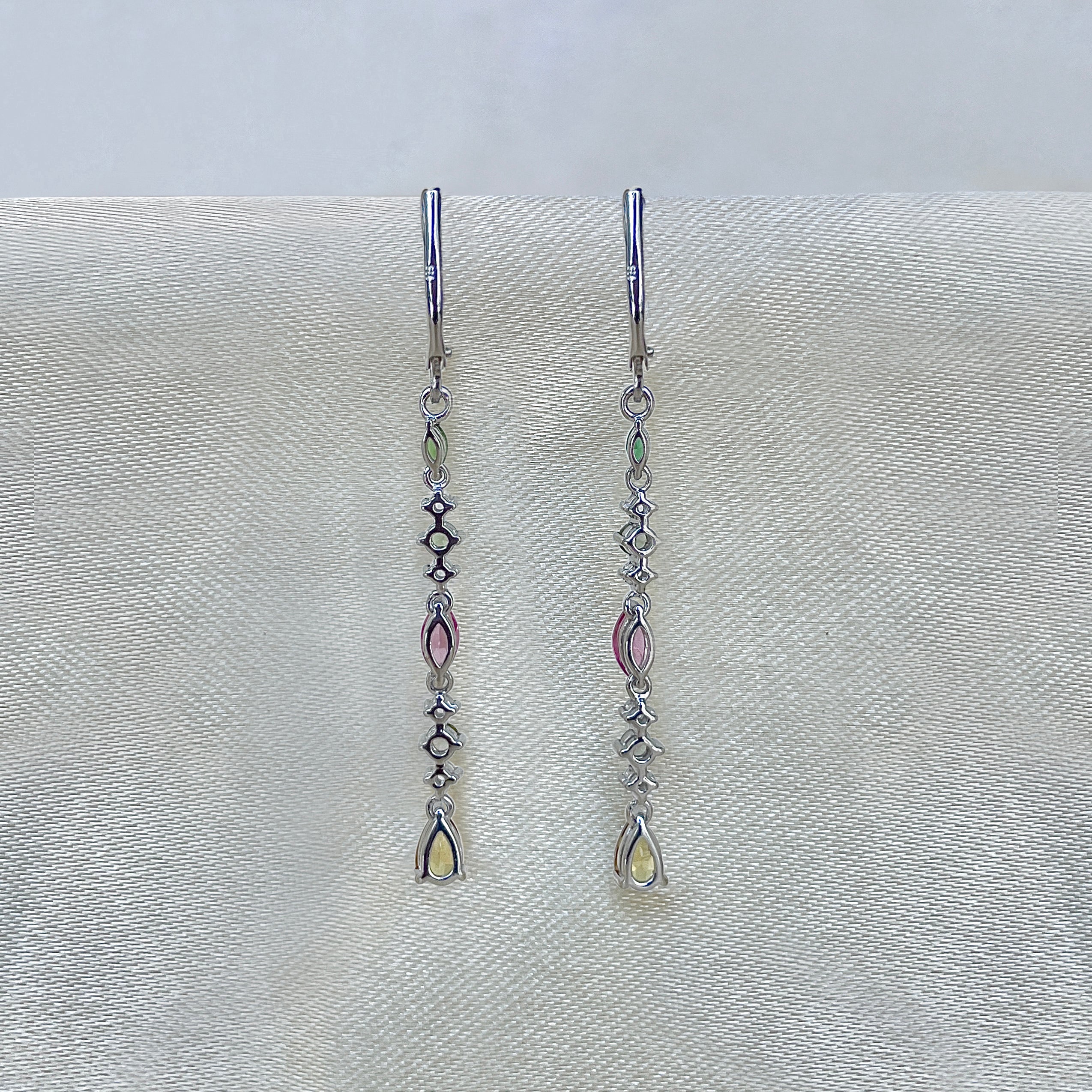 Tourmaline Leverback Earrings-(TRM-SE-1307.)