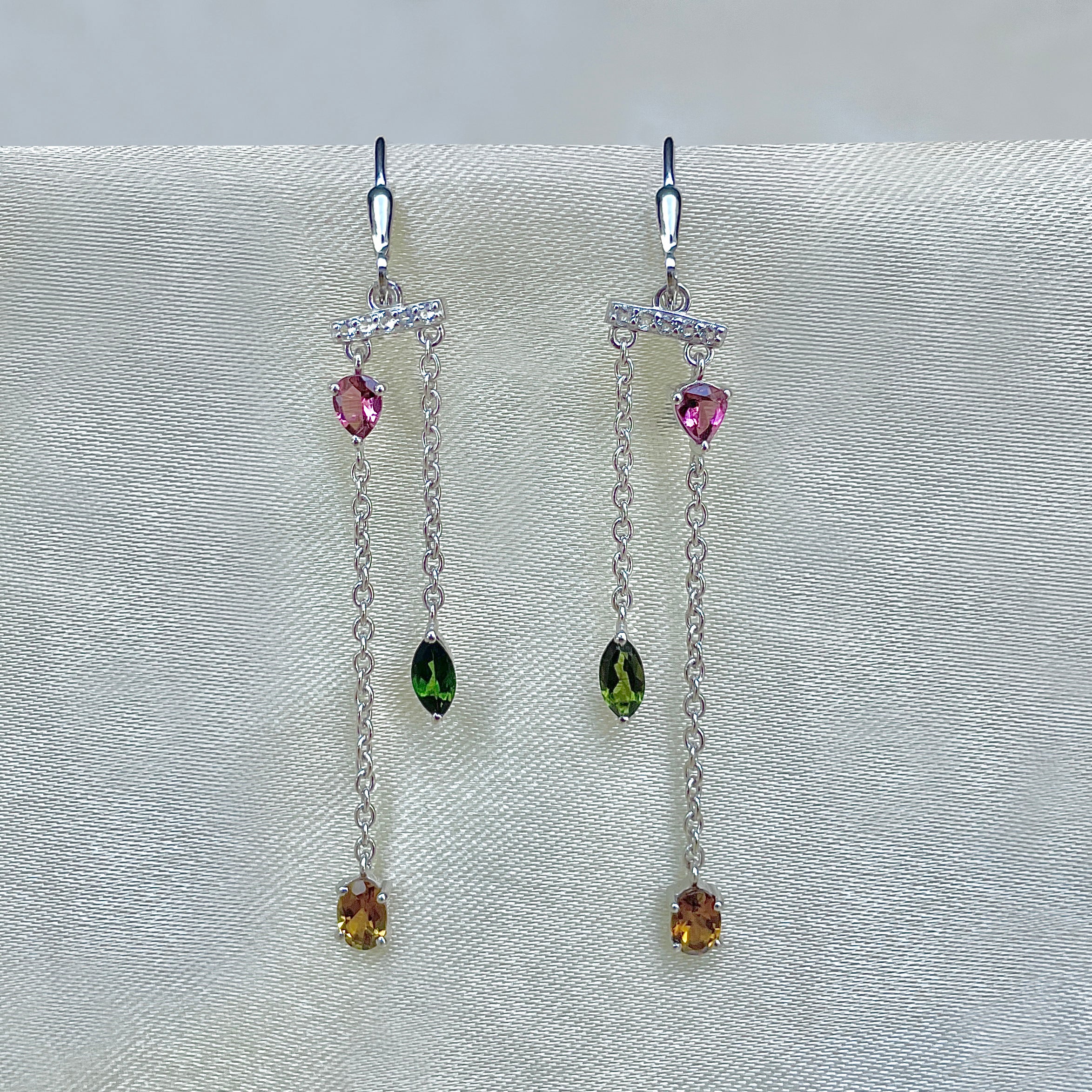 Tourmaline Leverback Earring-(TRM-SE-1309.)