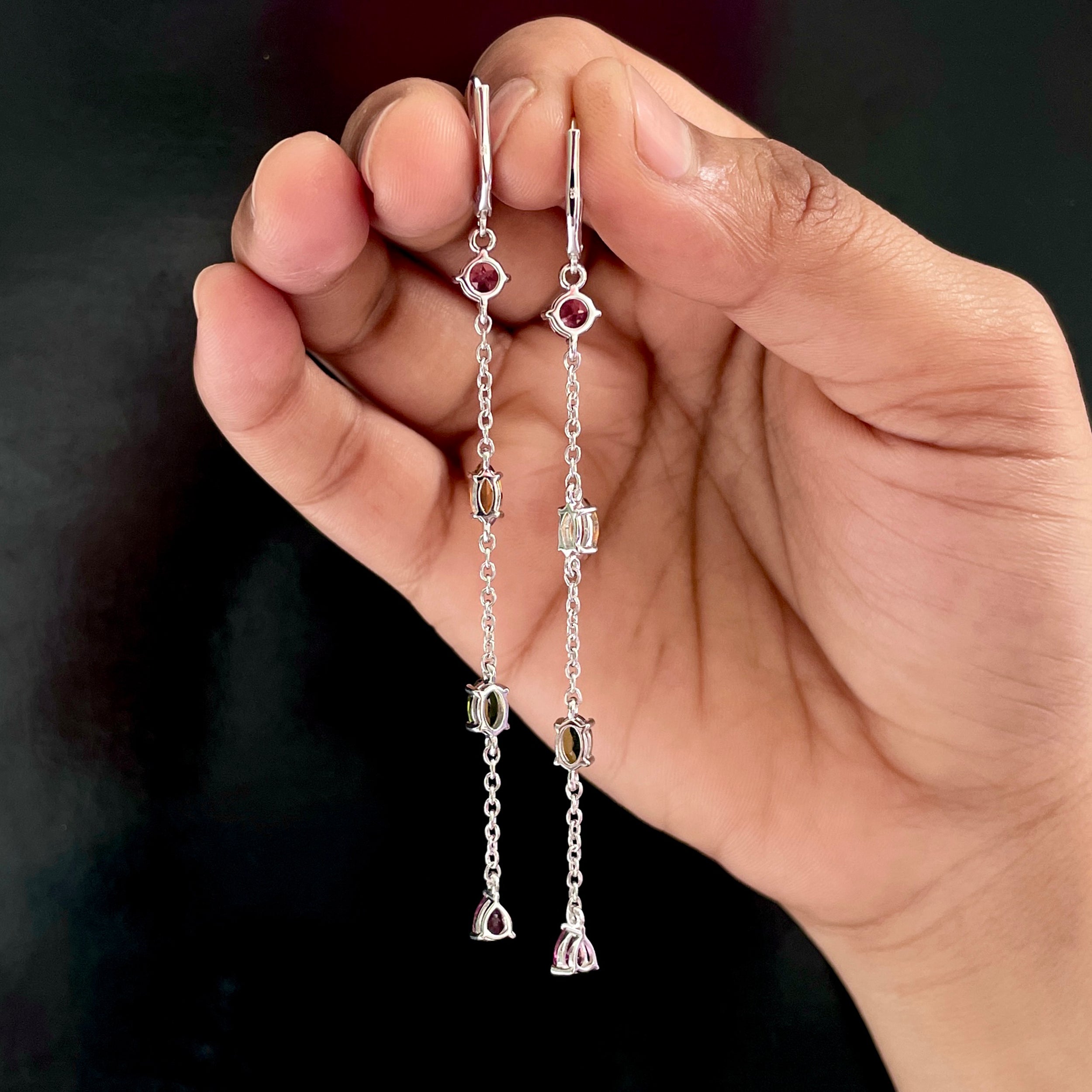 Tourmaline Leverback Earring-(TRM-SE-1310.)