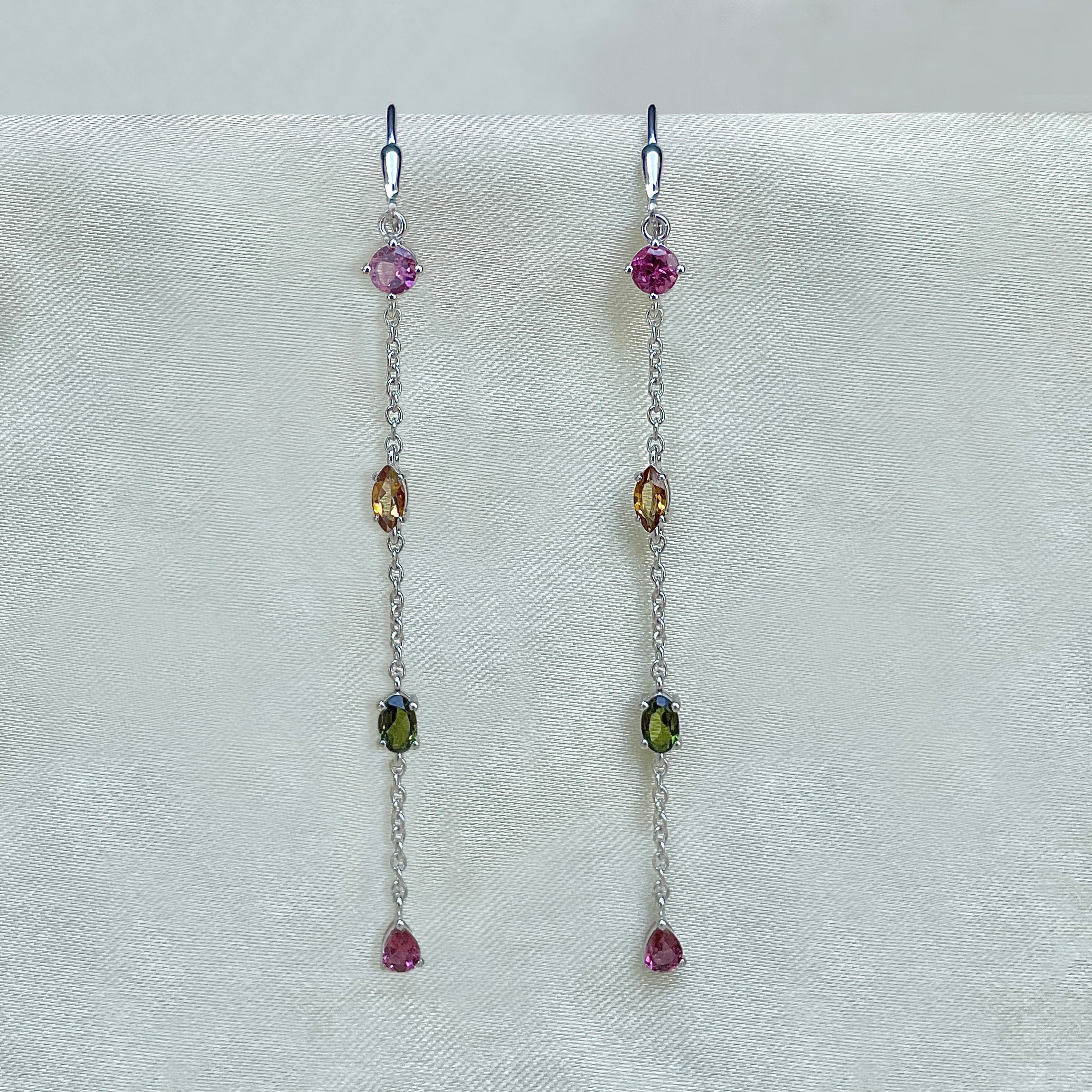 Tourmaline Leverback Earrings-(TRM-SE-1310.)