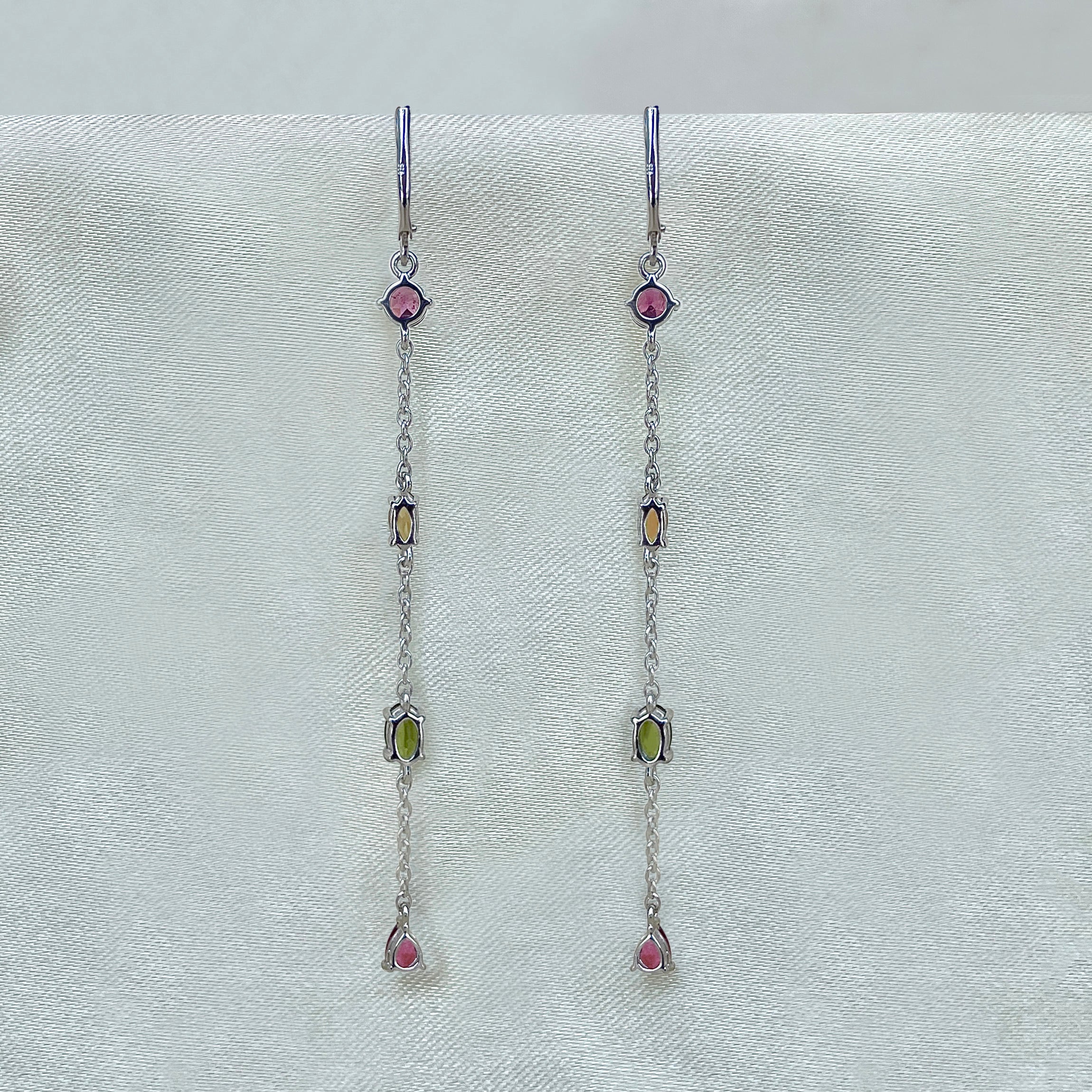 Tourmaline Leverback Earrings-(TRM-SE-1310.)