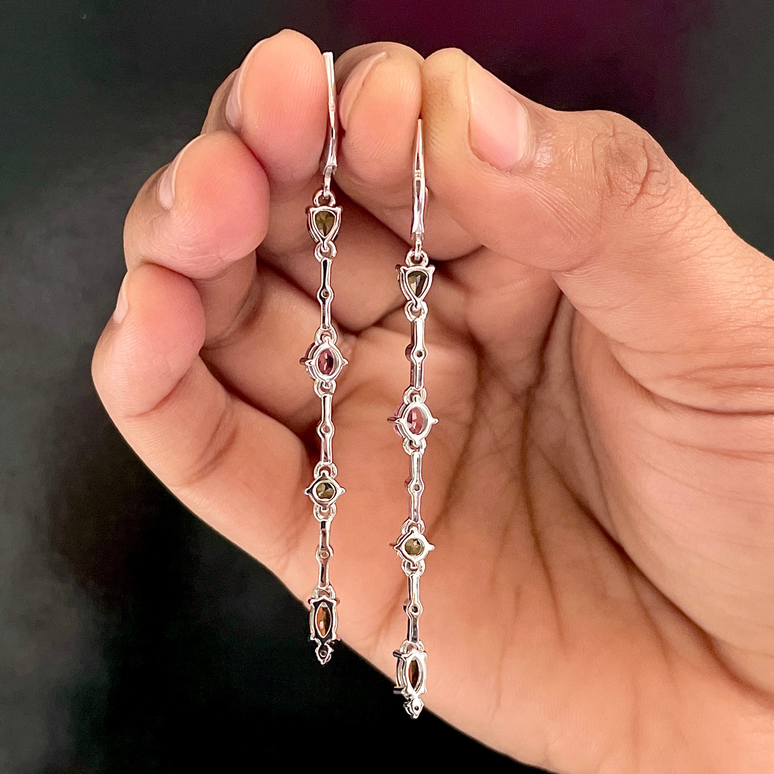 Tourmaline Leverback Earring-(TRM-SE-1330.)