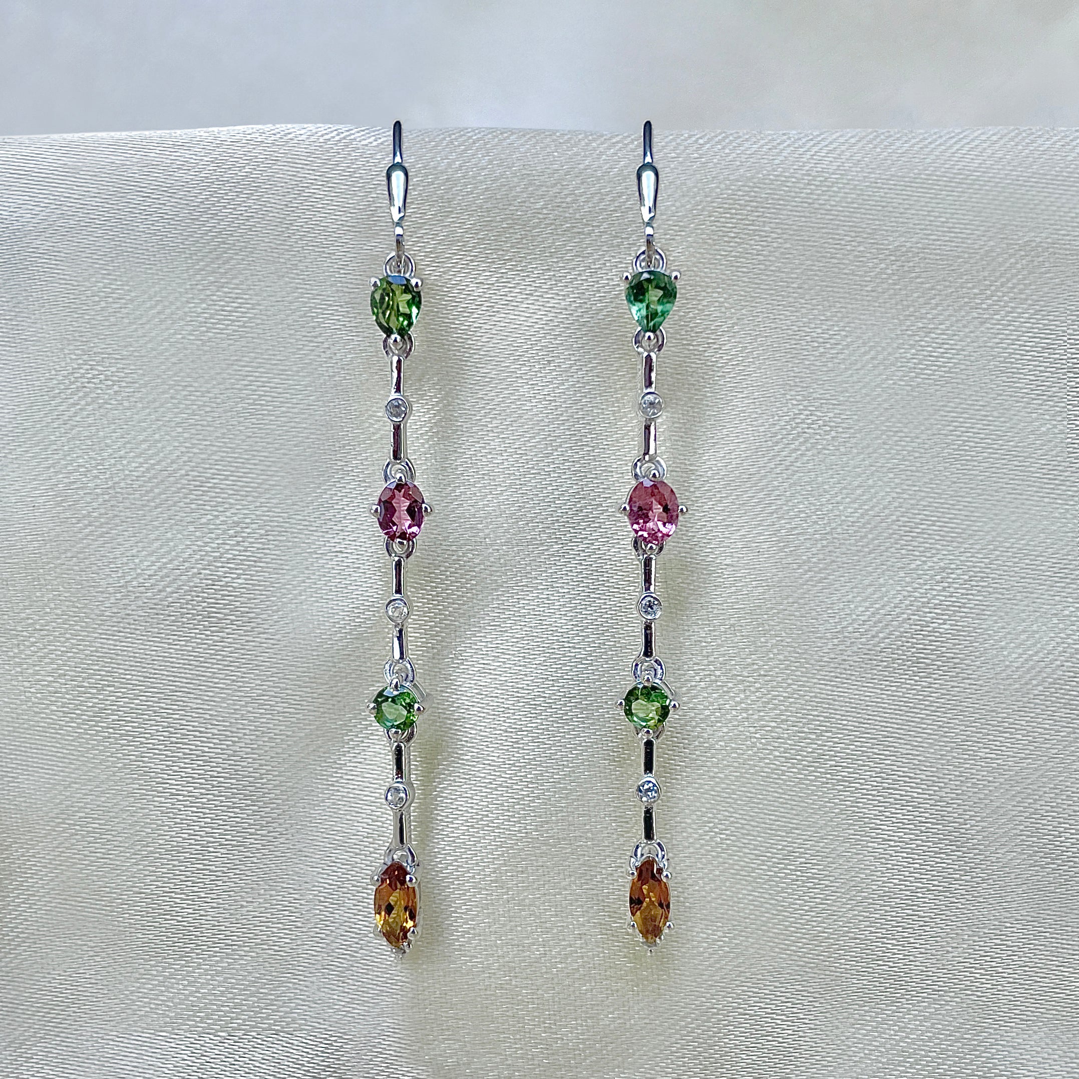 Tourmaline Leverback Earring-(TRM-SE-1330.)