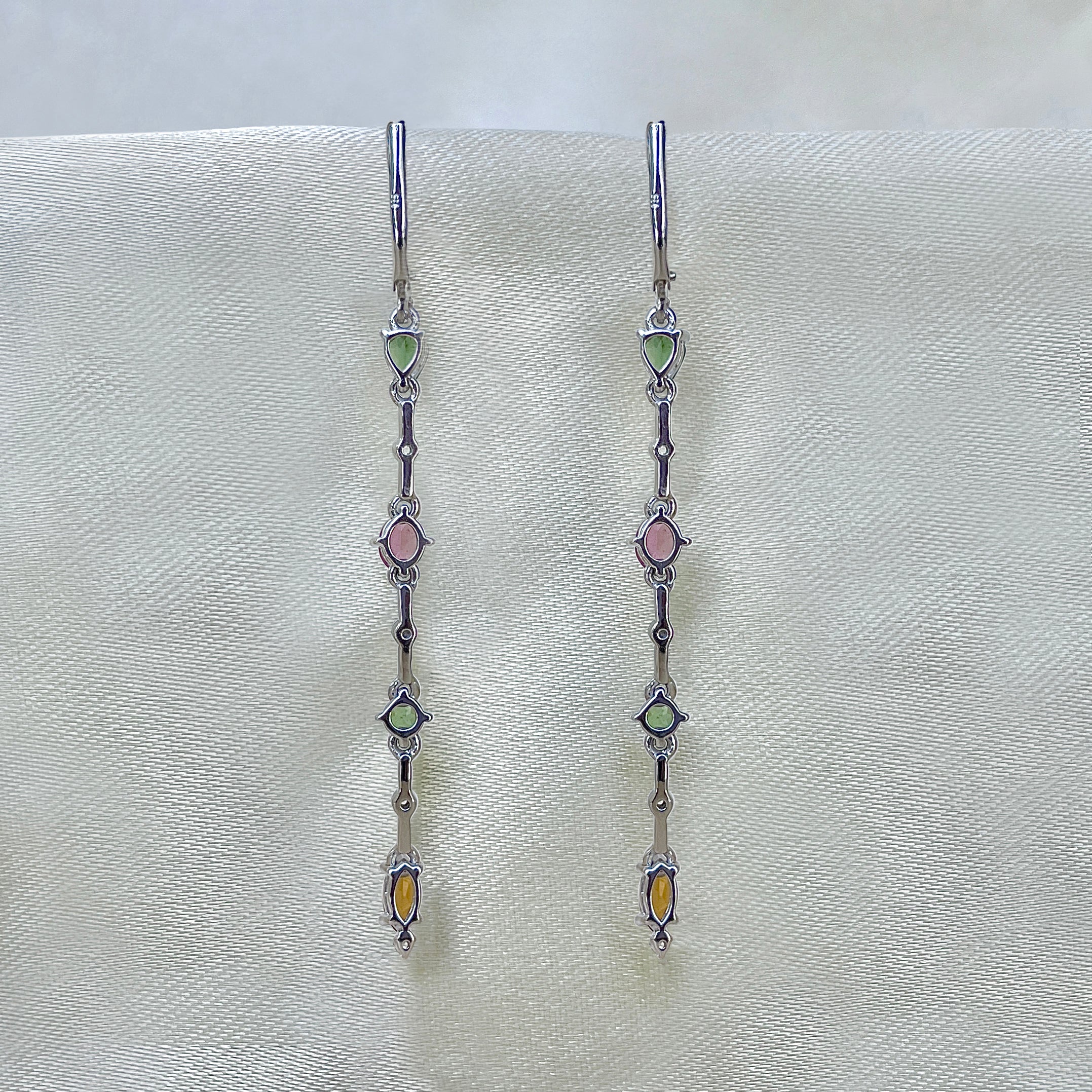 Tourmaline Leverback Earrings-(TRM-SE-1330.)