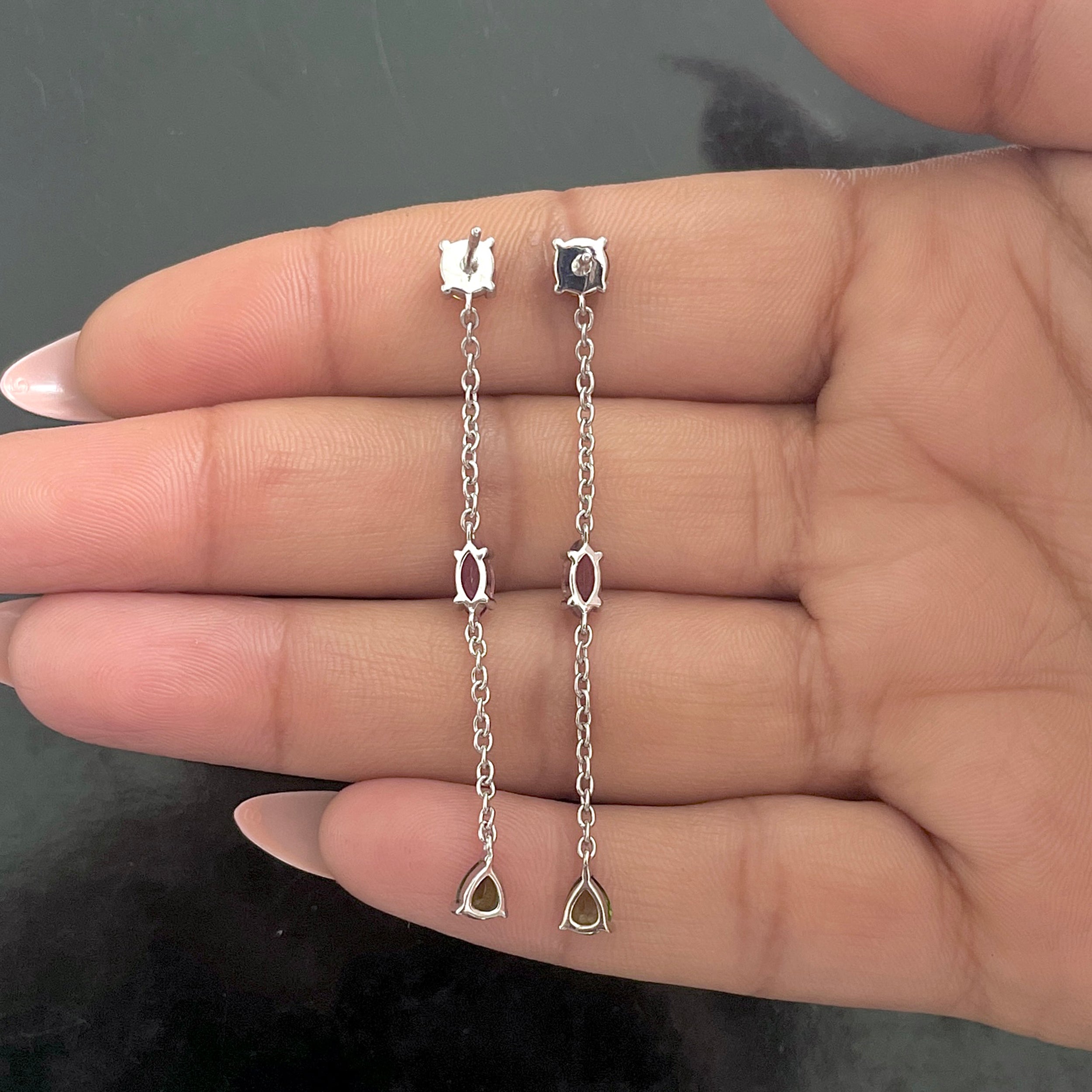 Tourmaline Leverback Earring-(TRM-SE-1331.)