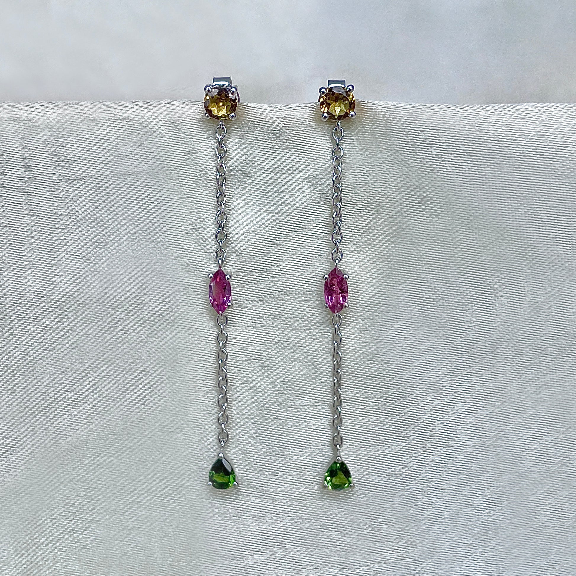 Tourmaline Leverback Earring-(TRM-SE-1331.)