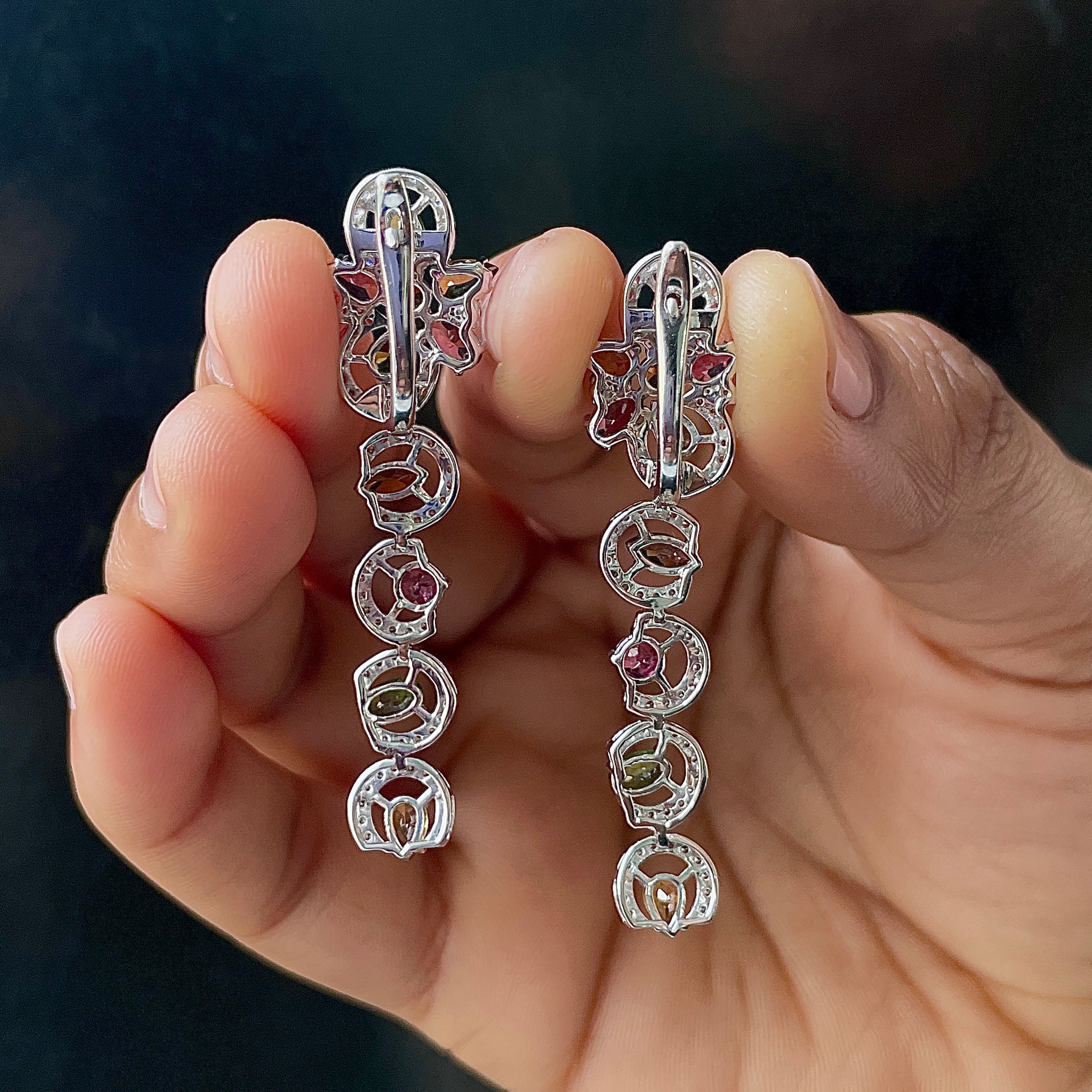 Tourmaline Earring-(TRM-RDE-925.)