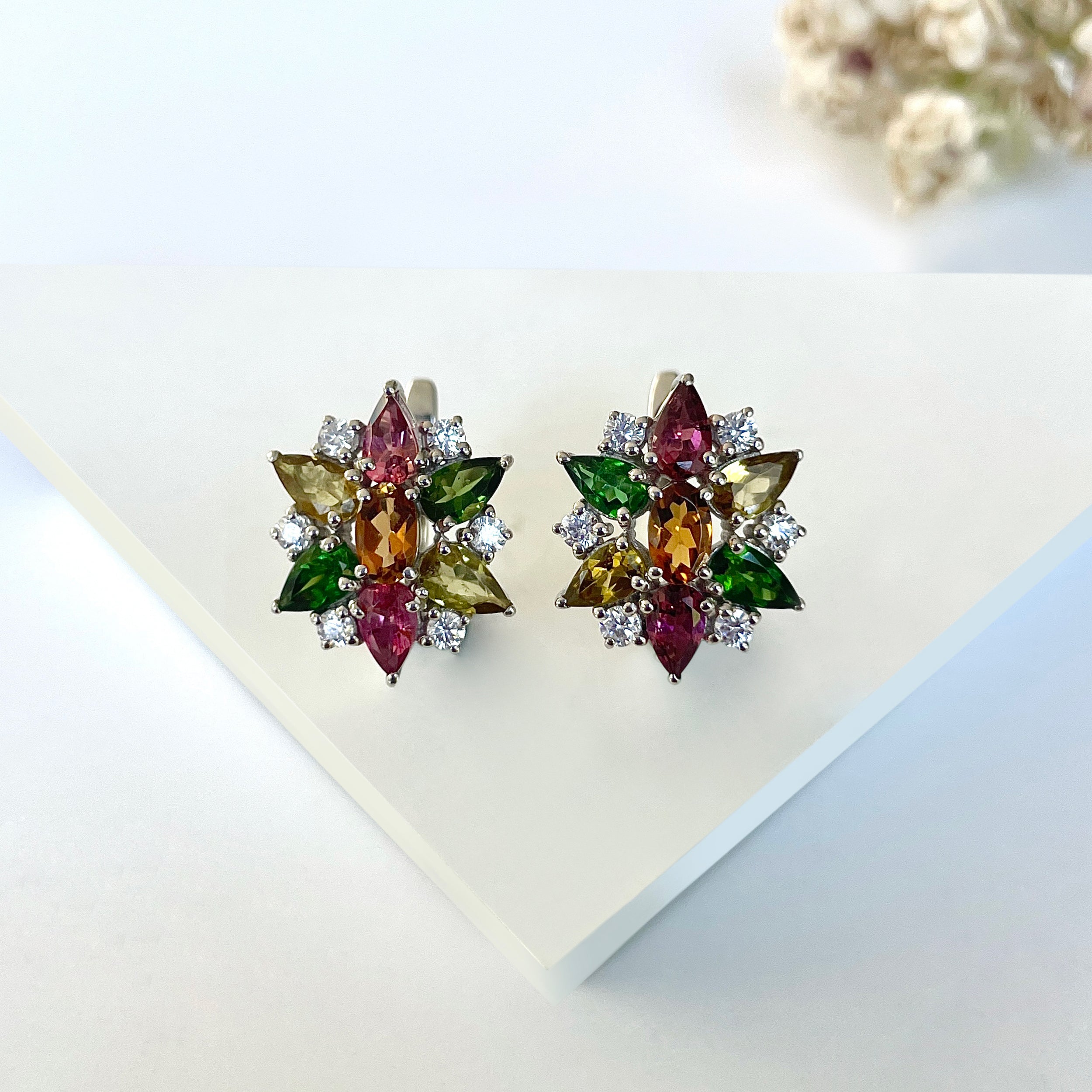 Tourmaline Earrings-(TRM-RDE-928.)