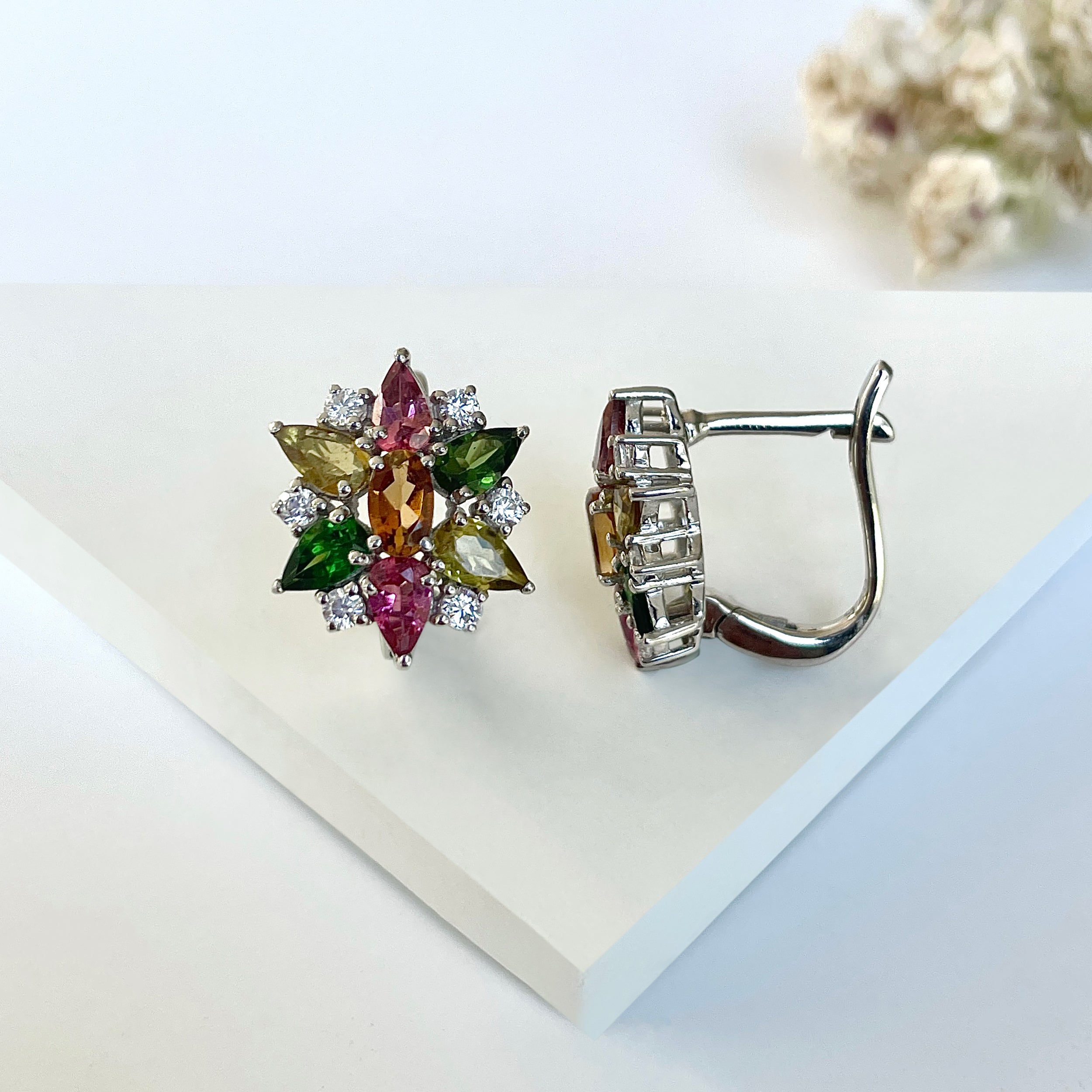 Tourmaline Earrings-(TRM-RDE-928.)