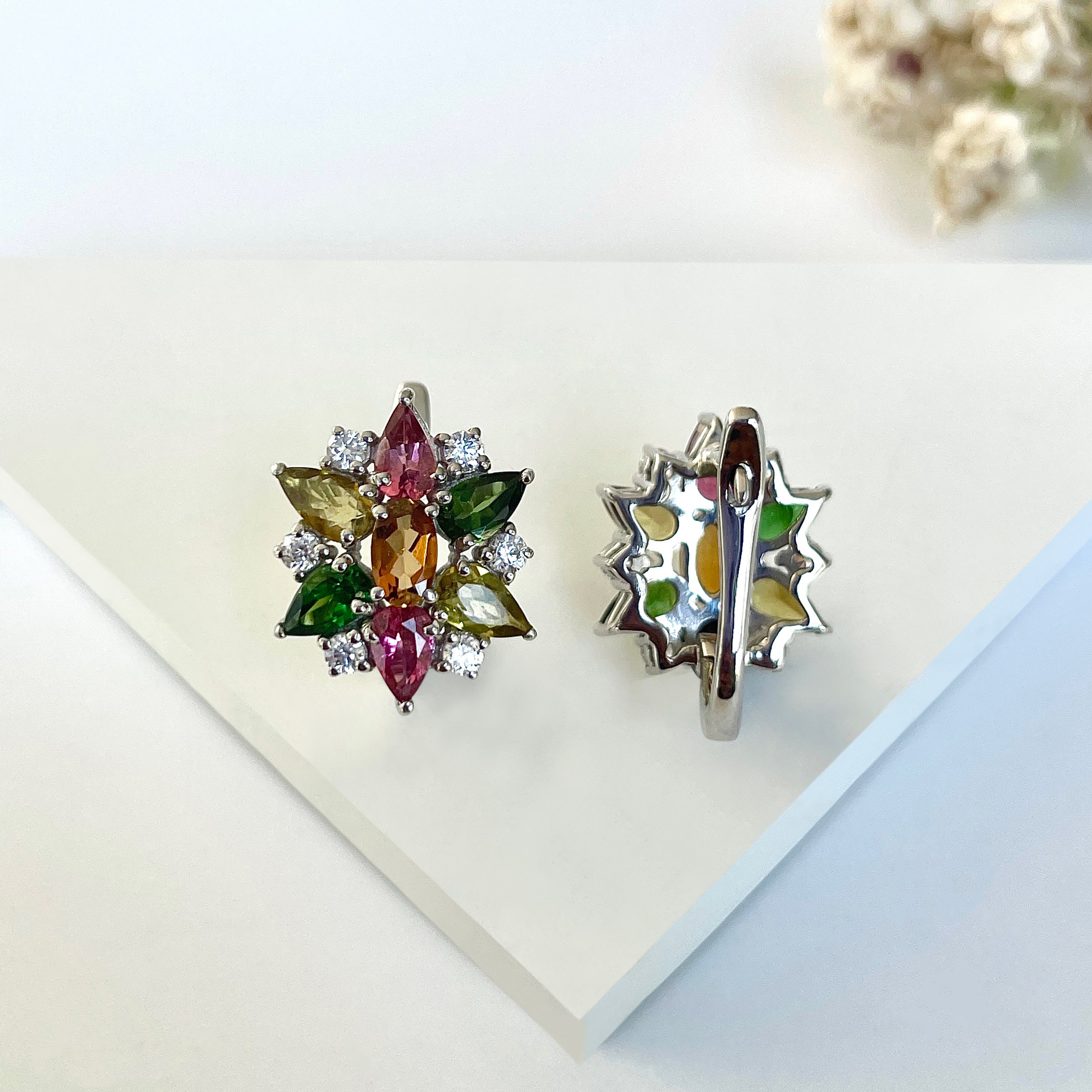 Tourmaline Earrings-(TRM-RDE-928.)