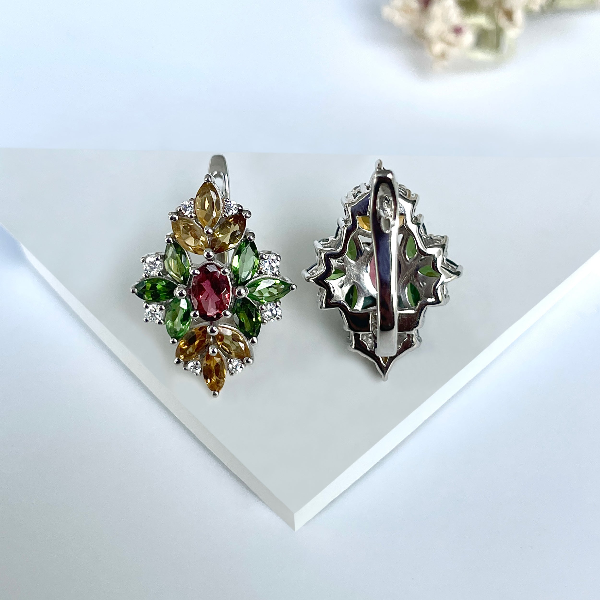 Tourmaline Earrings-(TRM-RDE-930.)