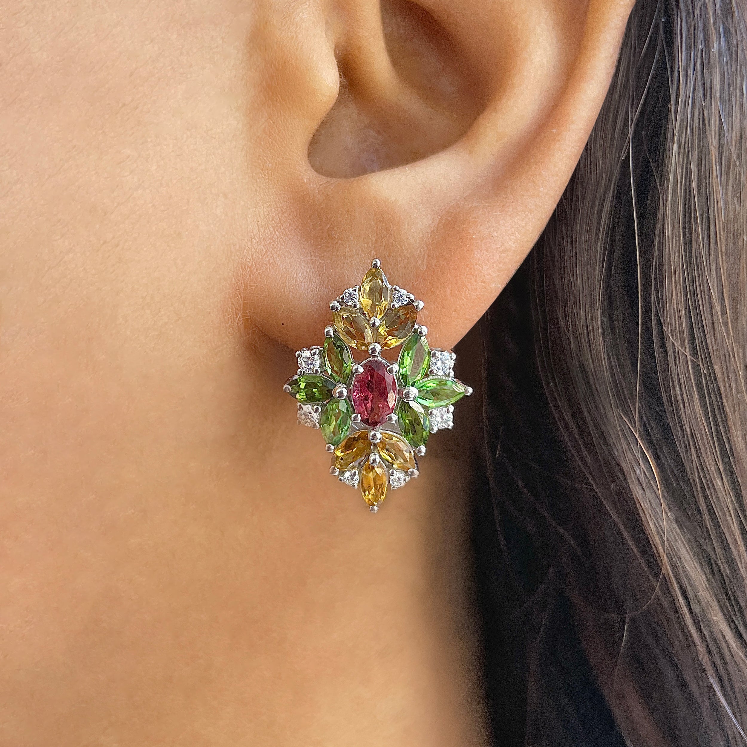 Tourmaline Earring-(TRM-RDE-930.)