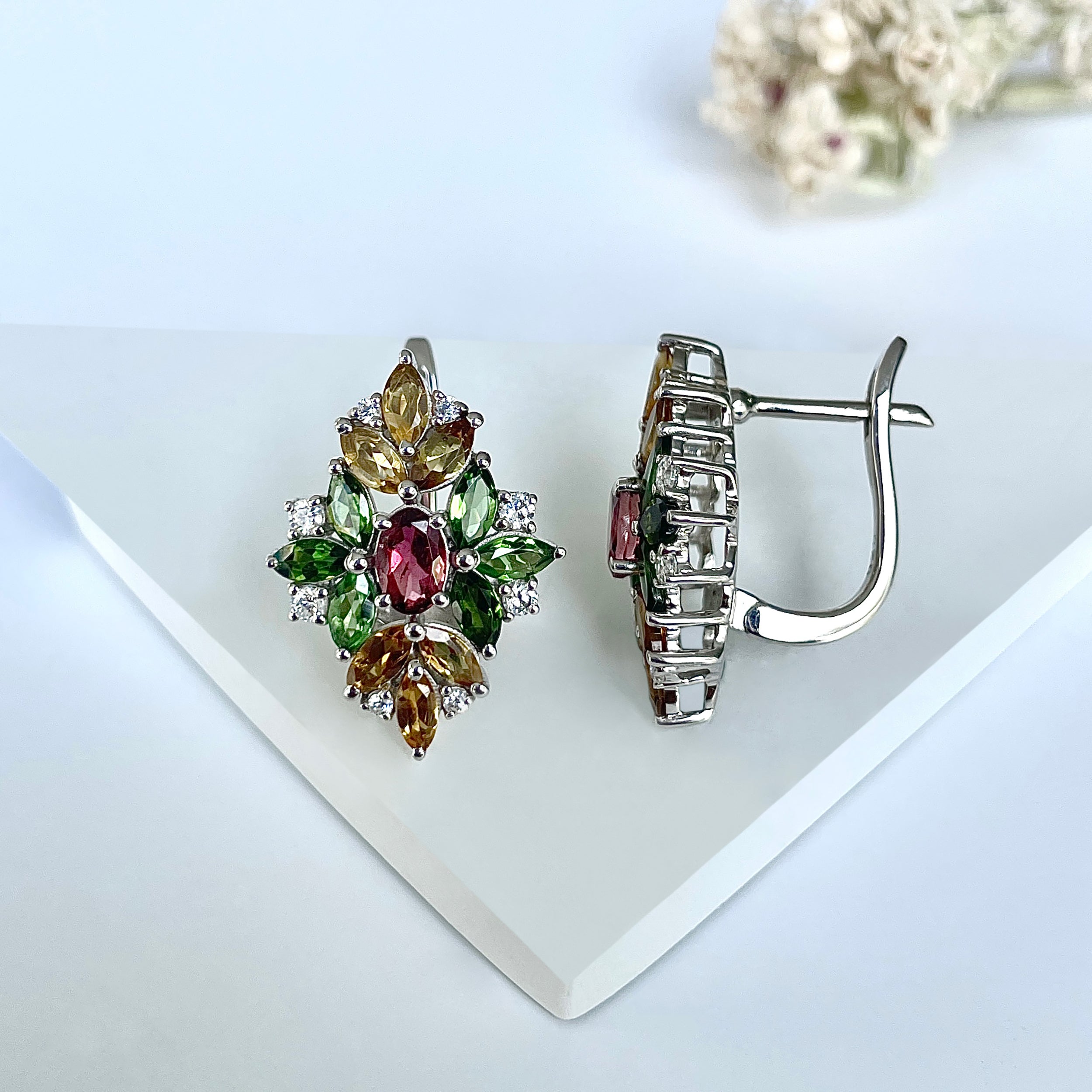 Tourmaline Earrings-(TRM-RDE-930.)