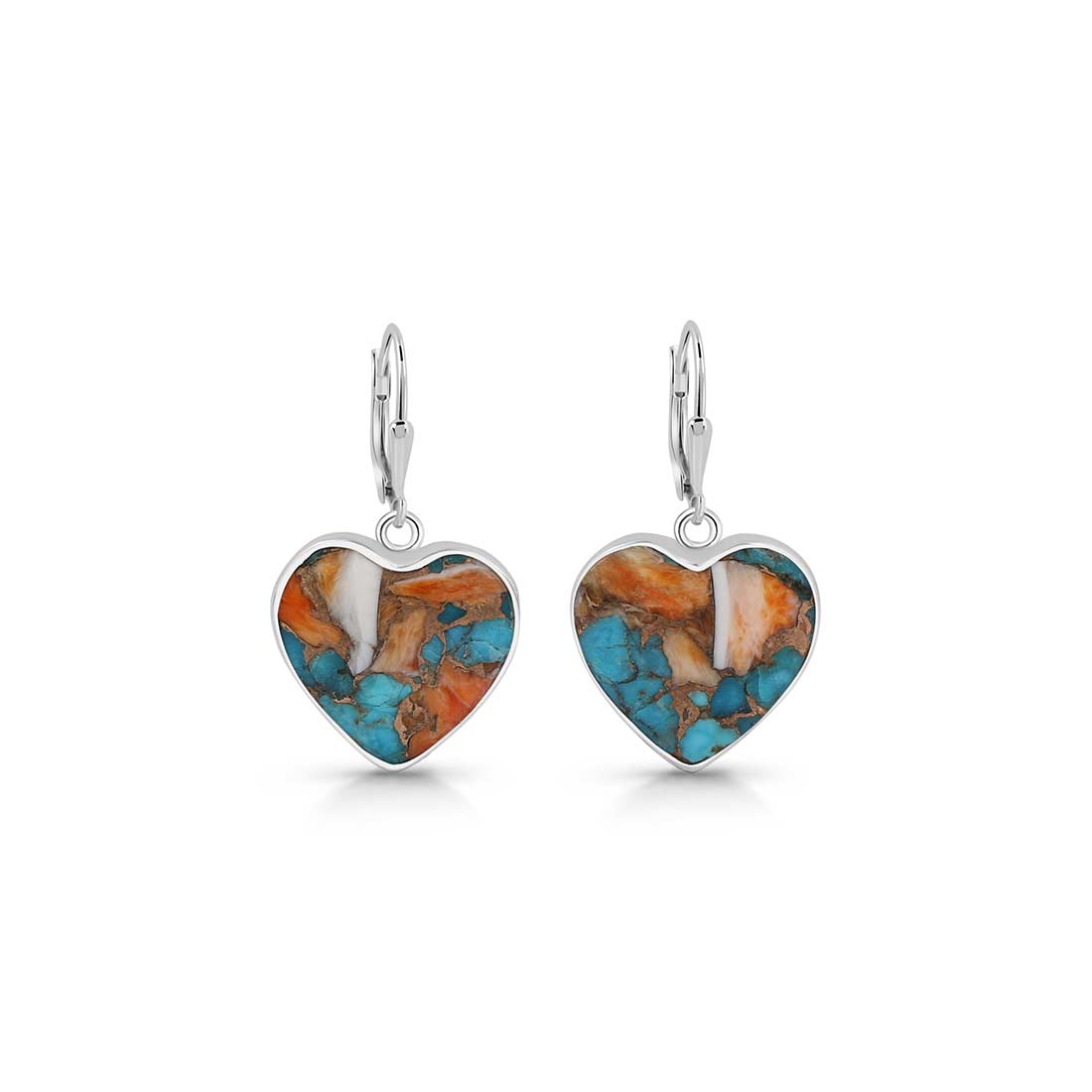 Spiny Oyster Turquoise Earrings-(TRO-E-10.)