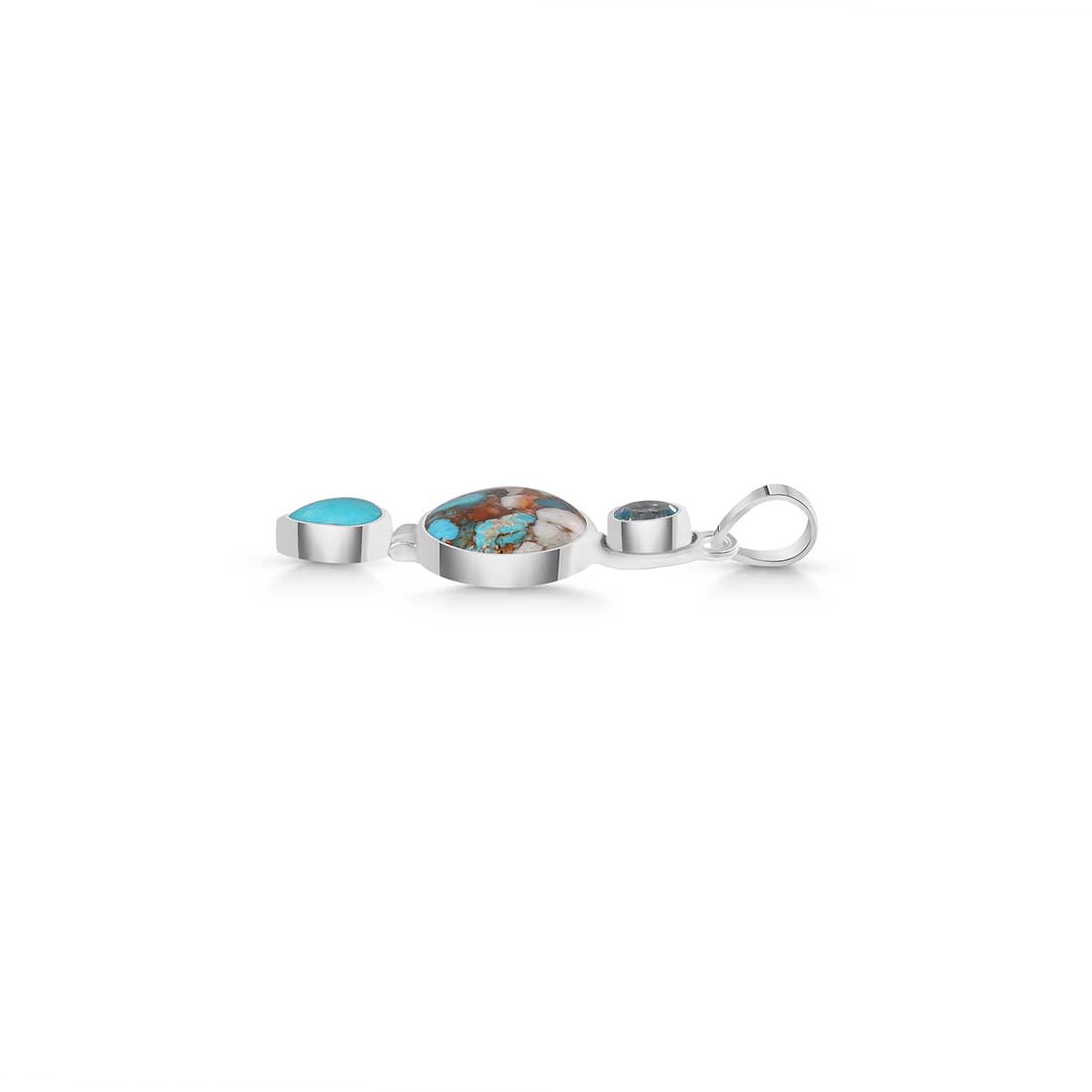 Spiny Oyster Turquoise Pendant-(TRO-P-36.)