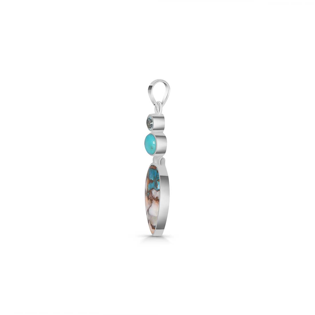 Spiny Oyster Turquoise Pendant-(TRO-P-37.)