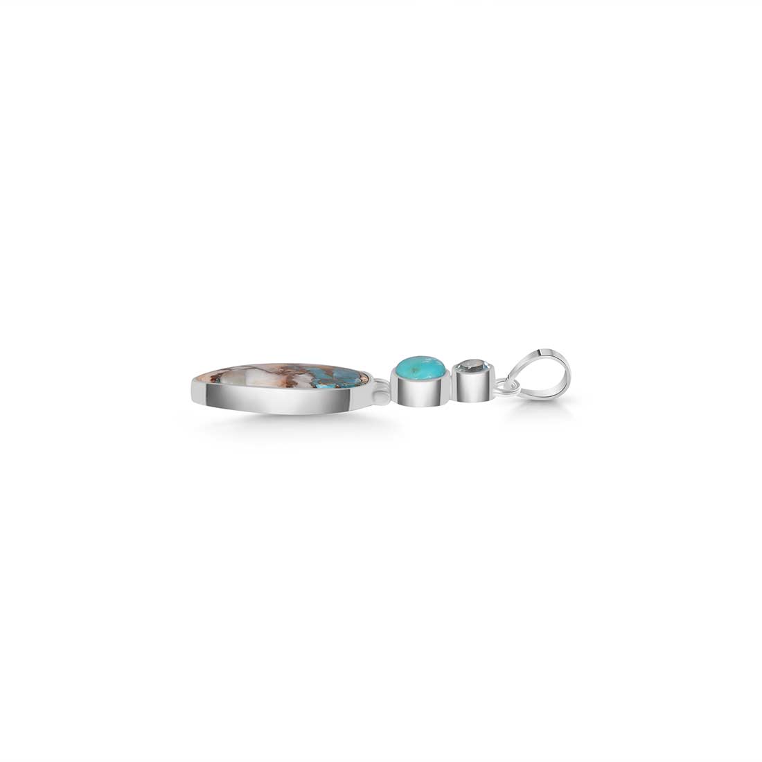 Spiny Oyster Turquoise Pendant-(TRO-P-37.)
