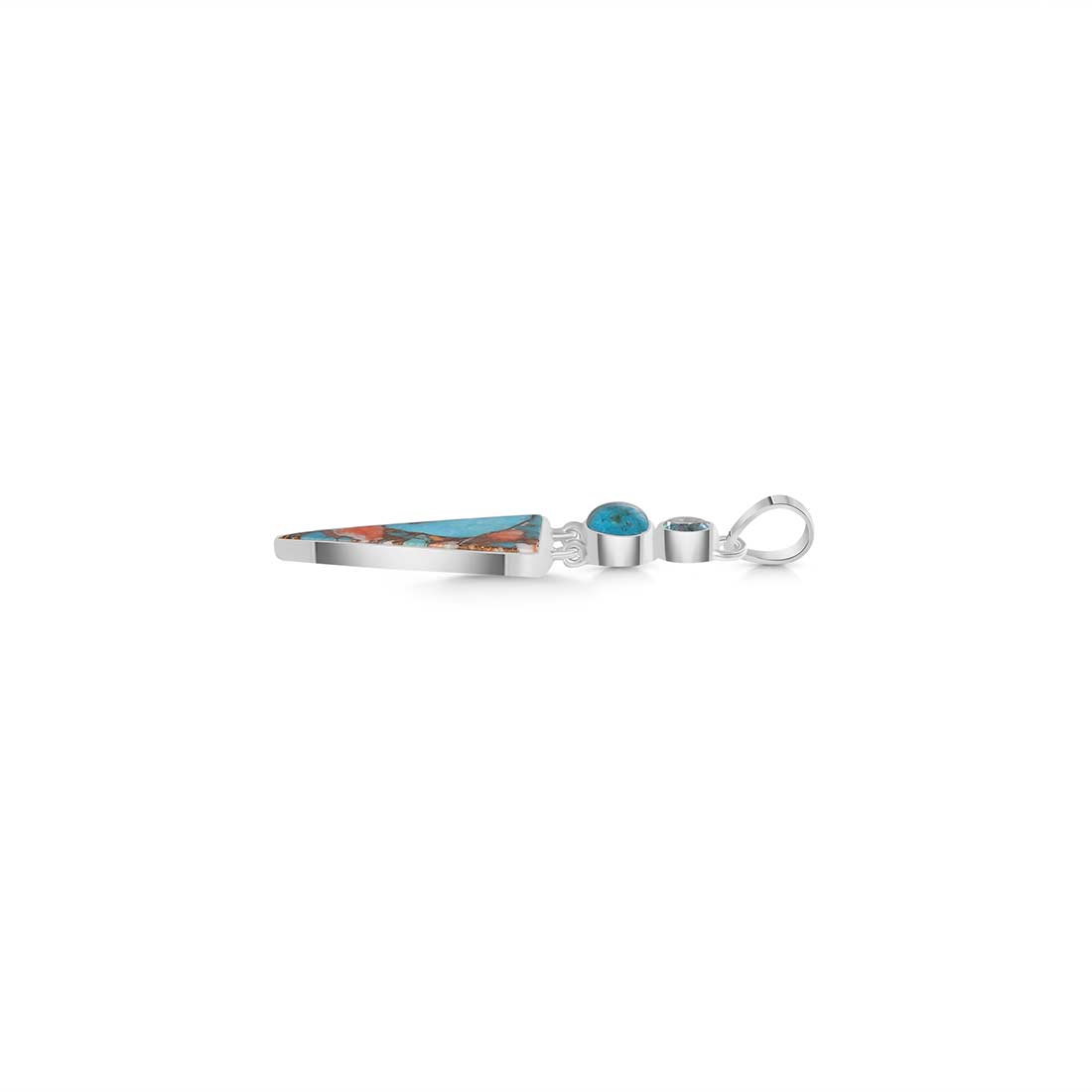 Spiny Oyster Turquoise Pendant-(TRO-P-46.)