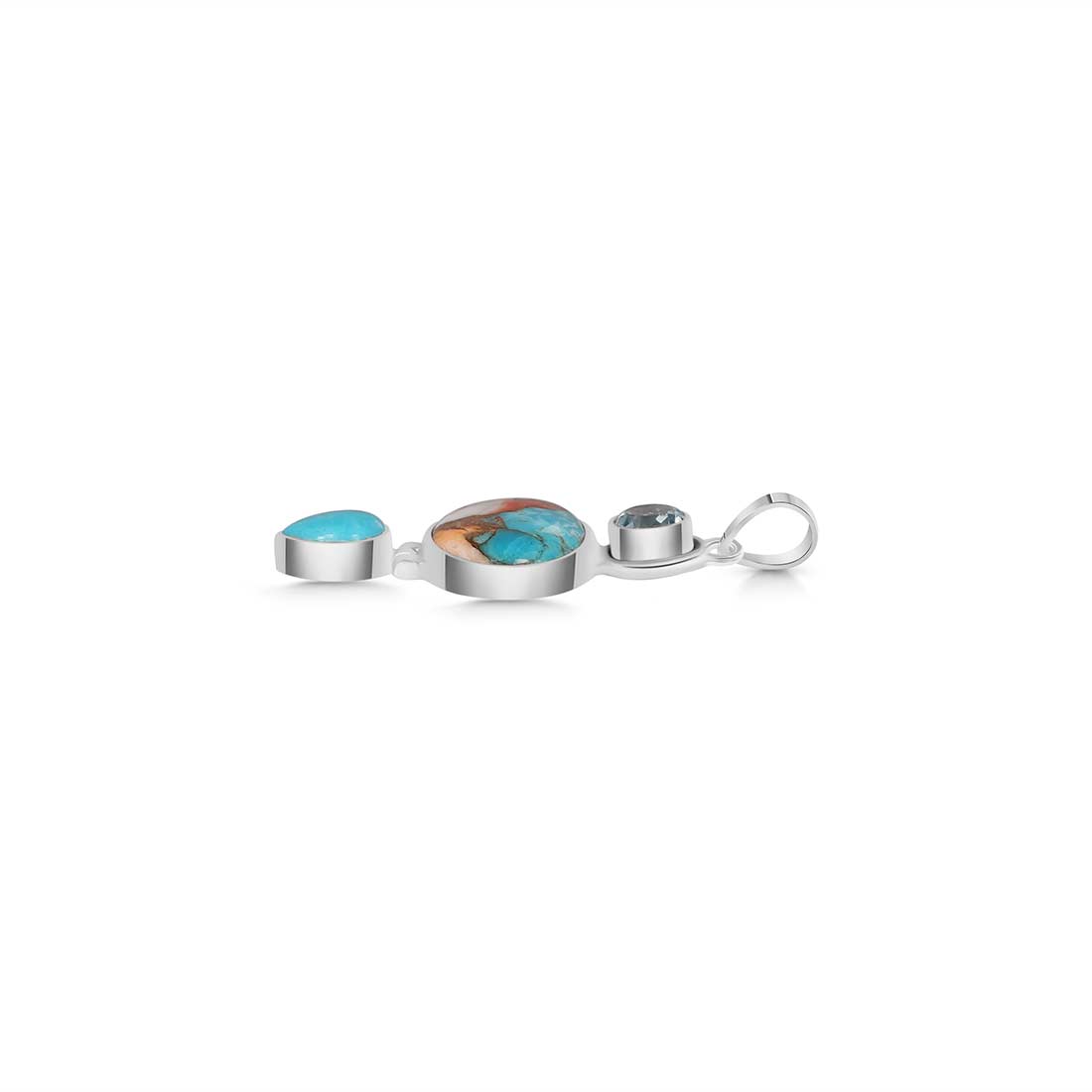 Spiny Oyster Turquoise Pendant-(TRO-P-49.)