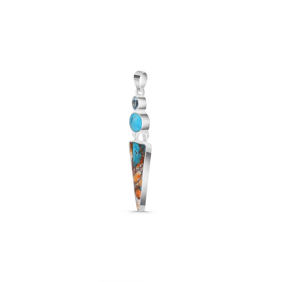 Spiny Oyster Turquoise Pendant-(TRO-P-50.)