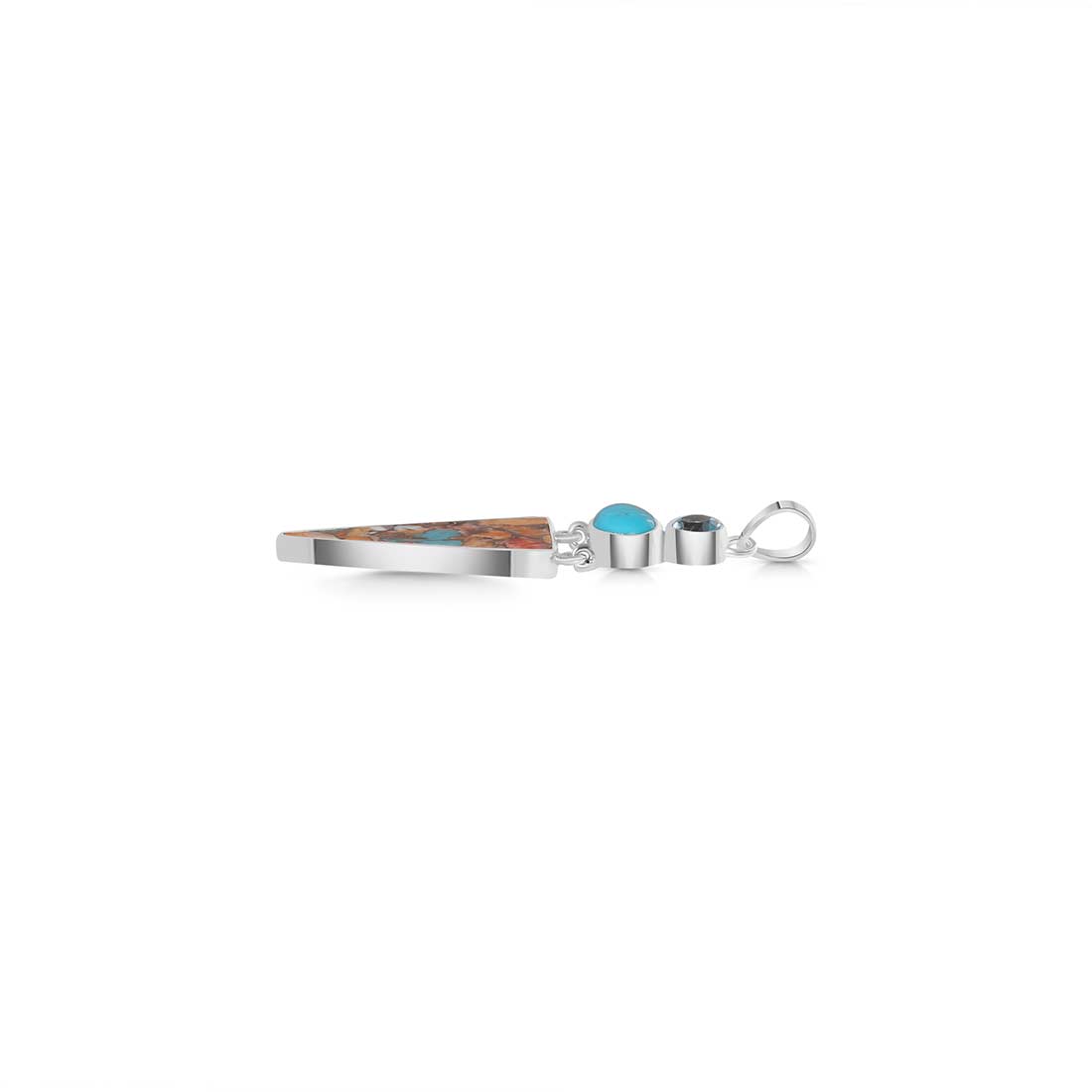 Spiny Oyster Turquoise Pendant-(TRO-P-53.)