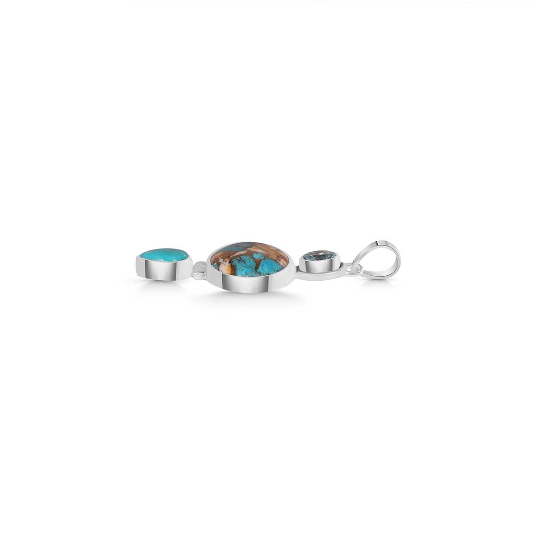 Spiny Oyster Turquoise Pendant-(TRO-P-54.)