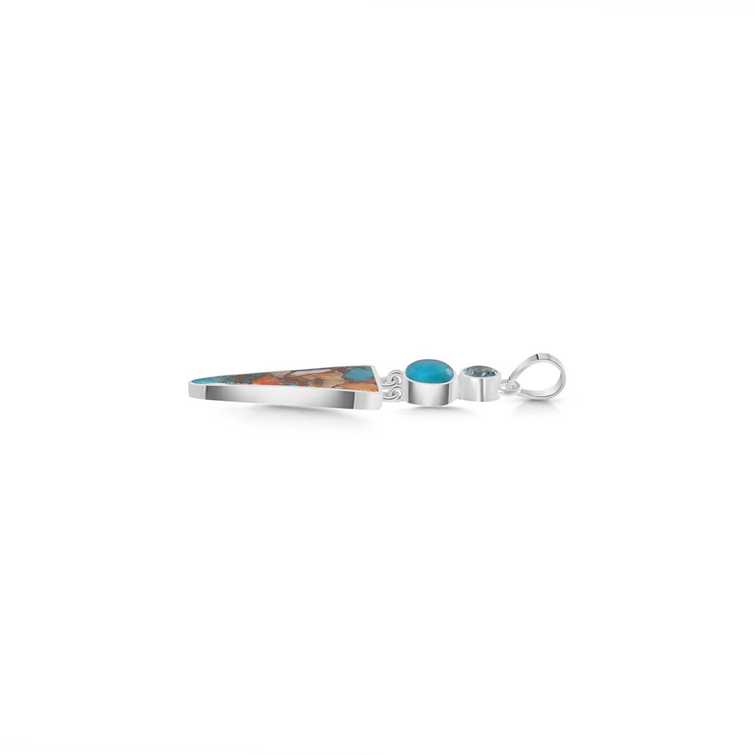 Spiny Oyster Turquoise Pendant-(TRO-P-57.)