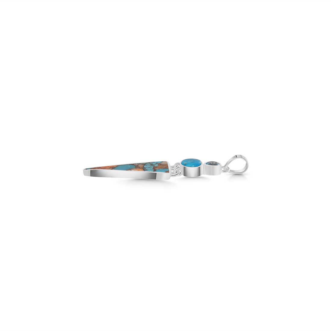 Spiny Oyster Turquoise Pendant-(TRO-P-59.)