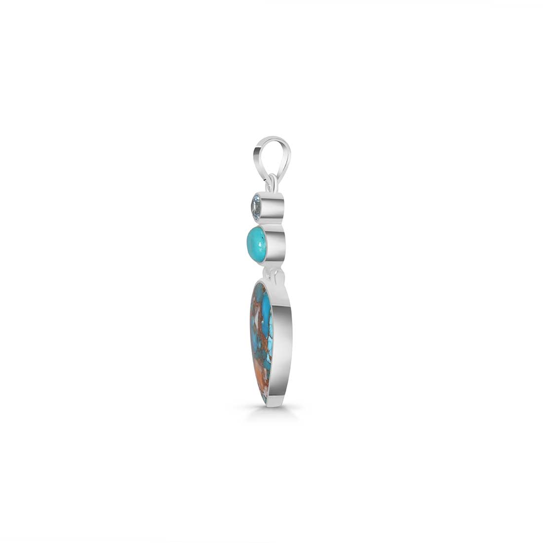 Spiny Oyster Turquoise Pendant-(TRO-P-60.)