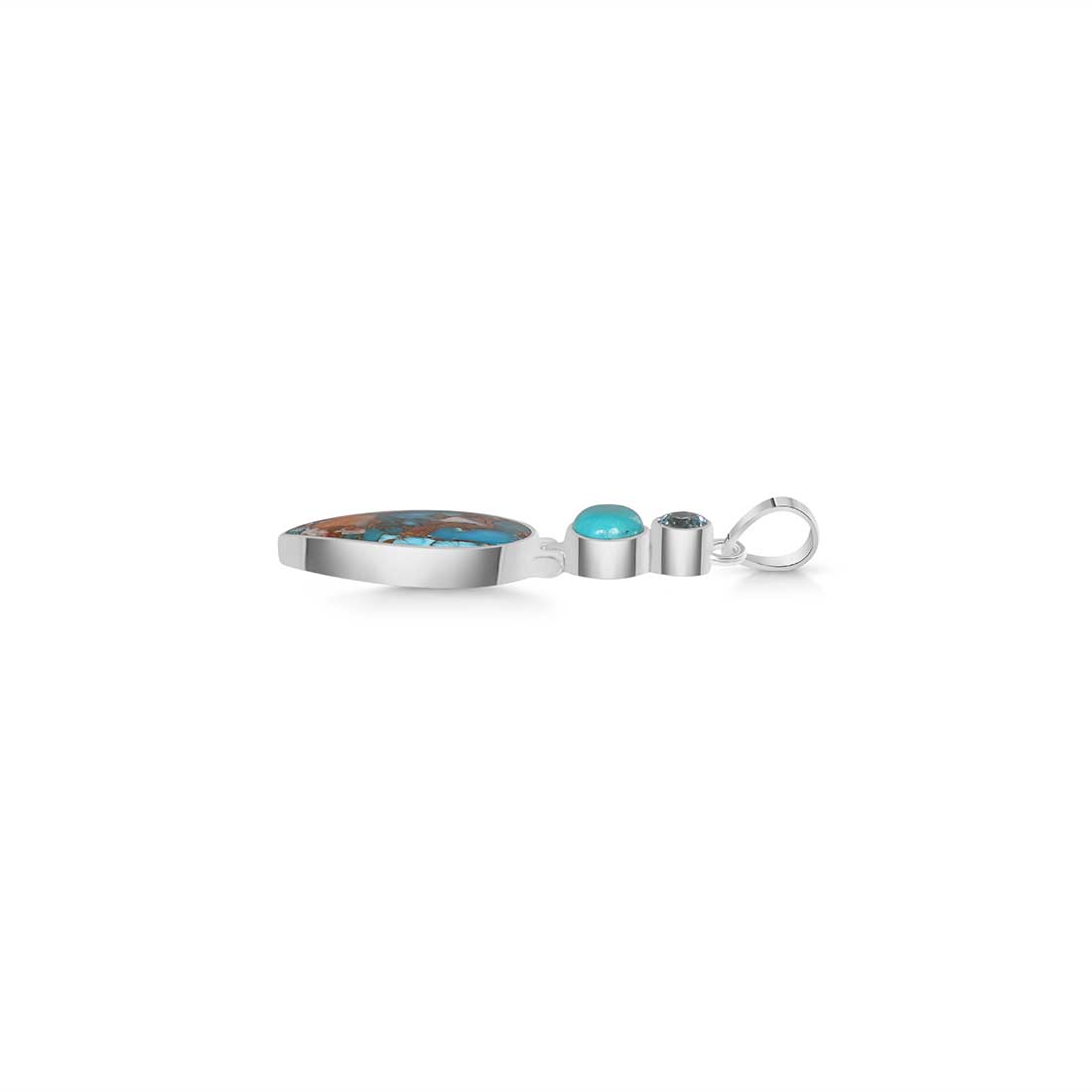 Spiny Oyster Turquoise Pendant-(TRO-P-60.)