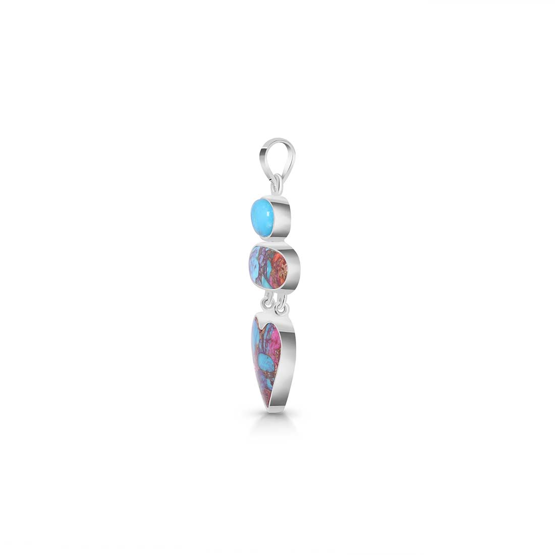 Spiny Oyster Turquoise Pendant-(TRO-P-68.)