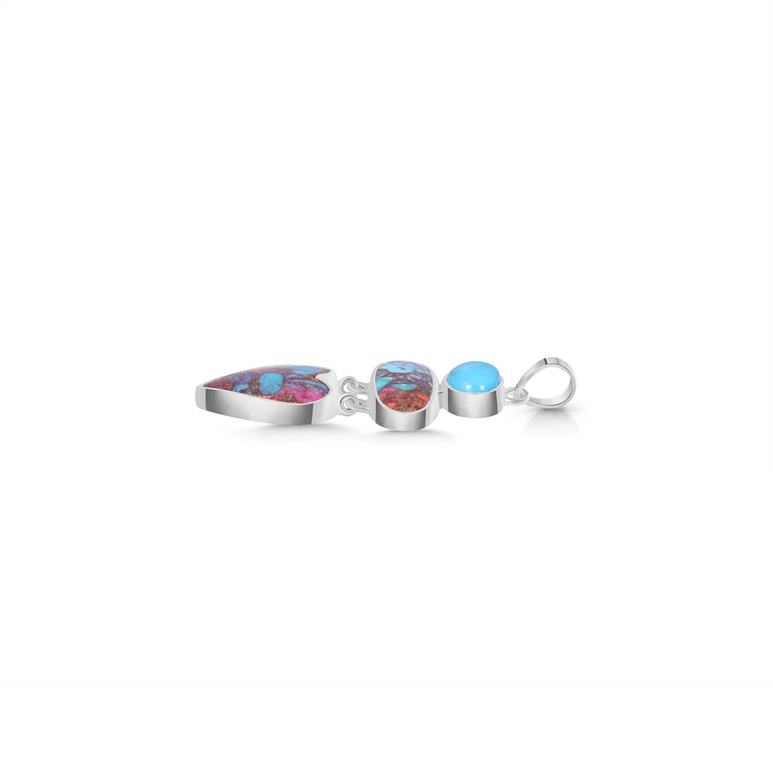 Spiny Oyster Turquoise Pendant-(TRO-P-68.)