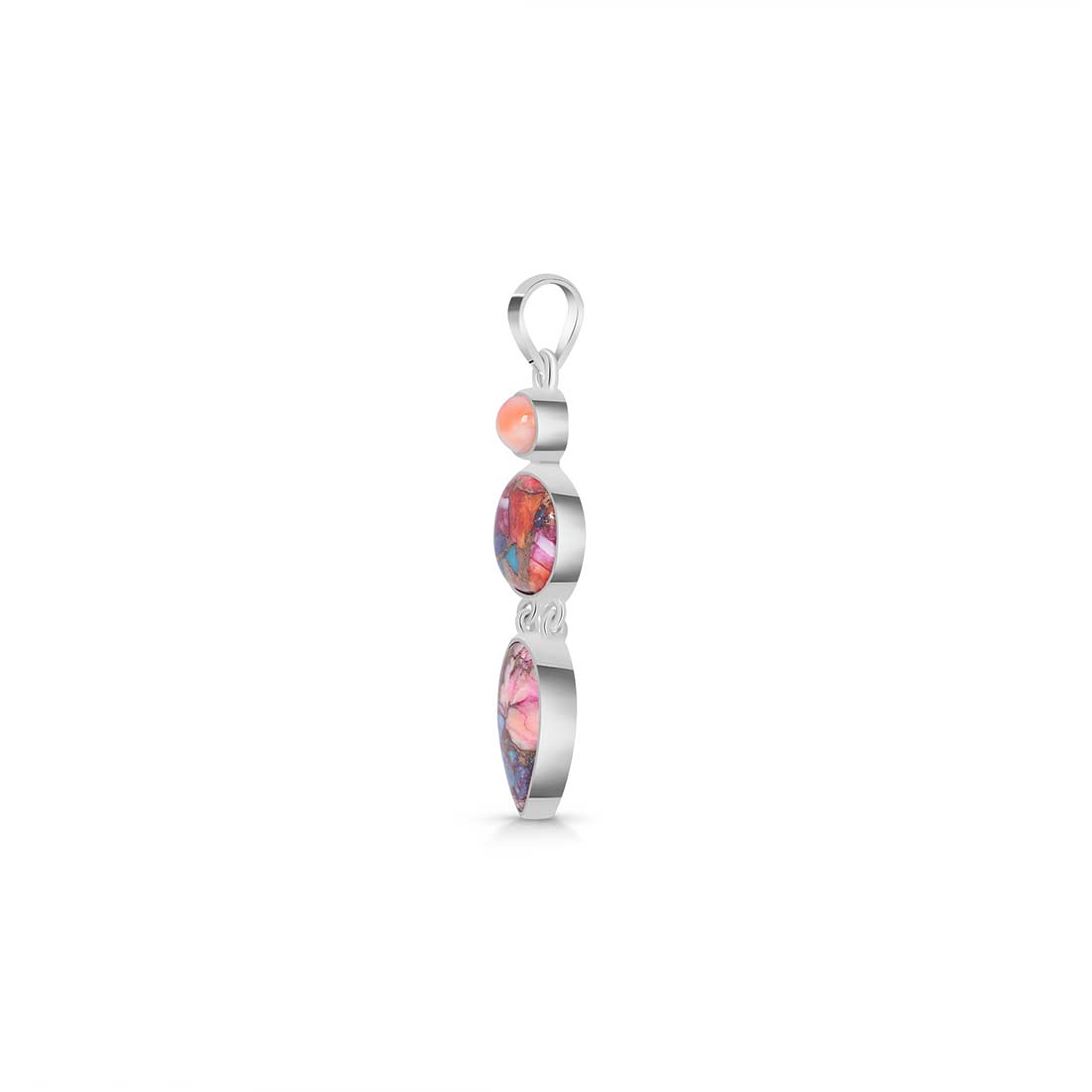 Spiny Oyster Turquoise Pendant-(TRO-P-73.)