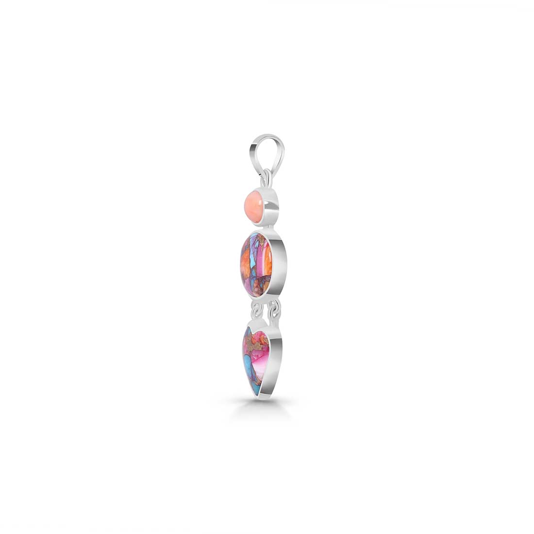 Spiny Oyster Turquoise Pendant-(TRO-P-74.)