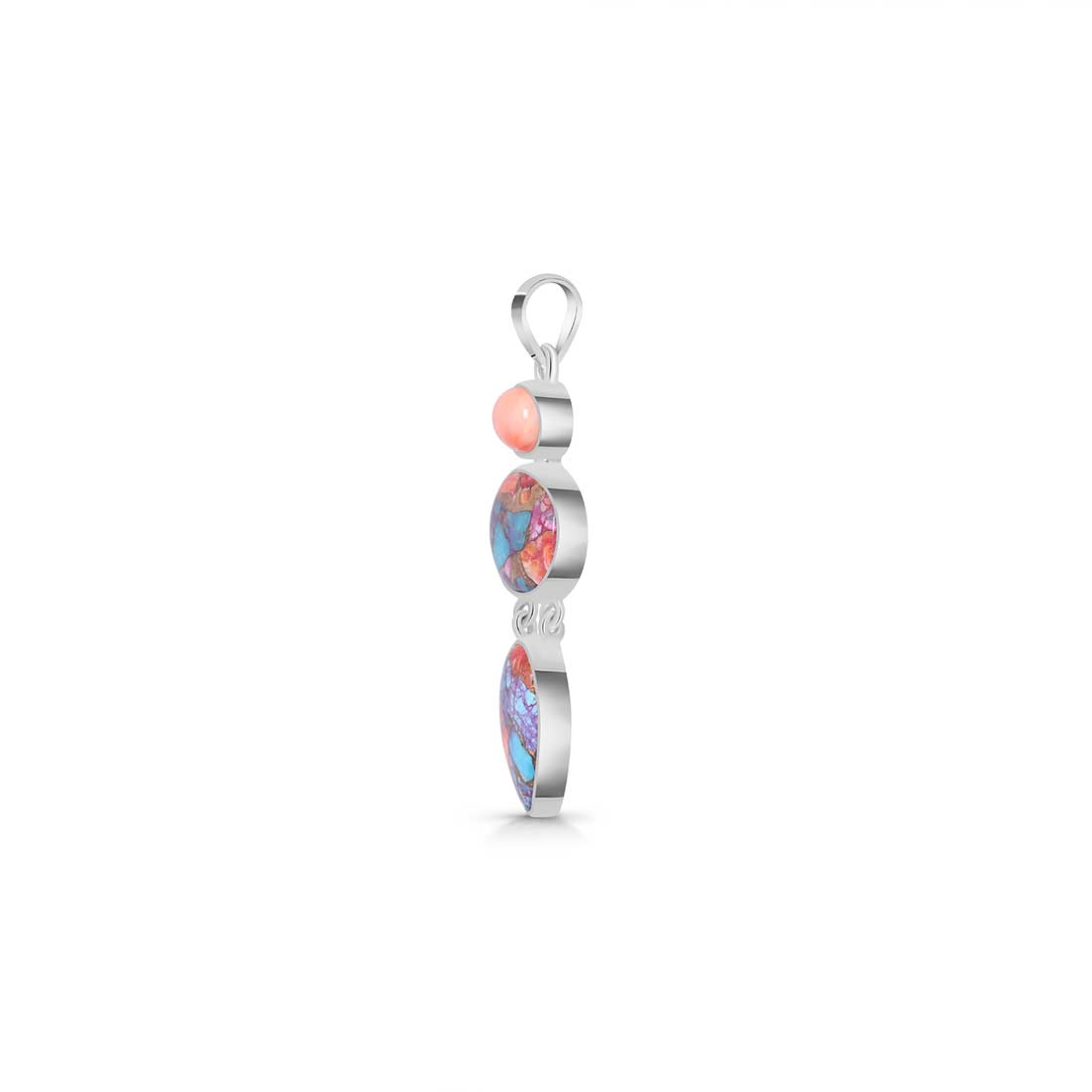 Spiny Oyster Turquoise Pendant-(TRO-P-77.)