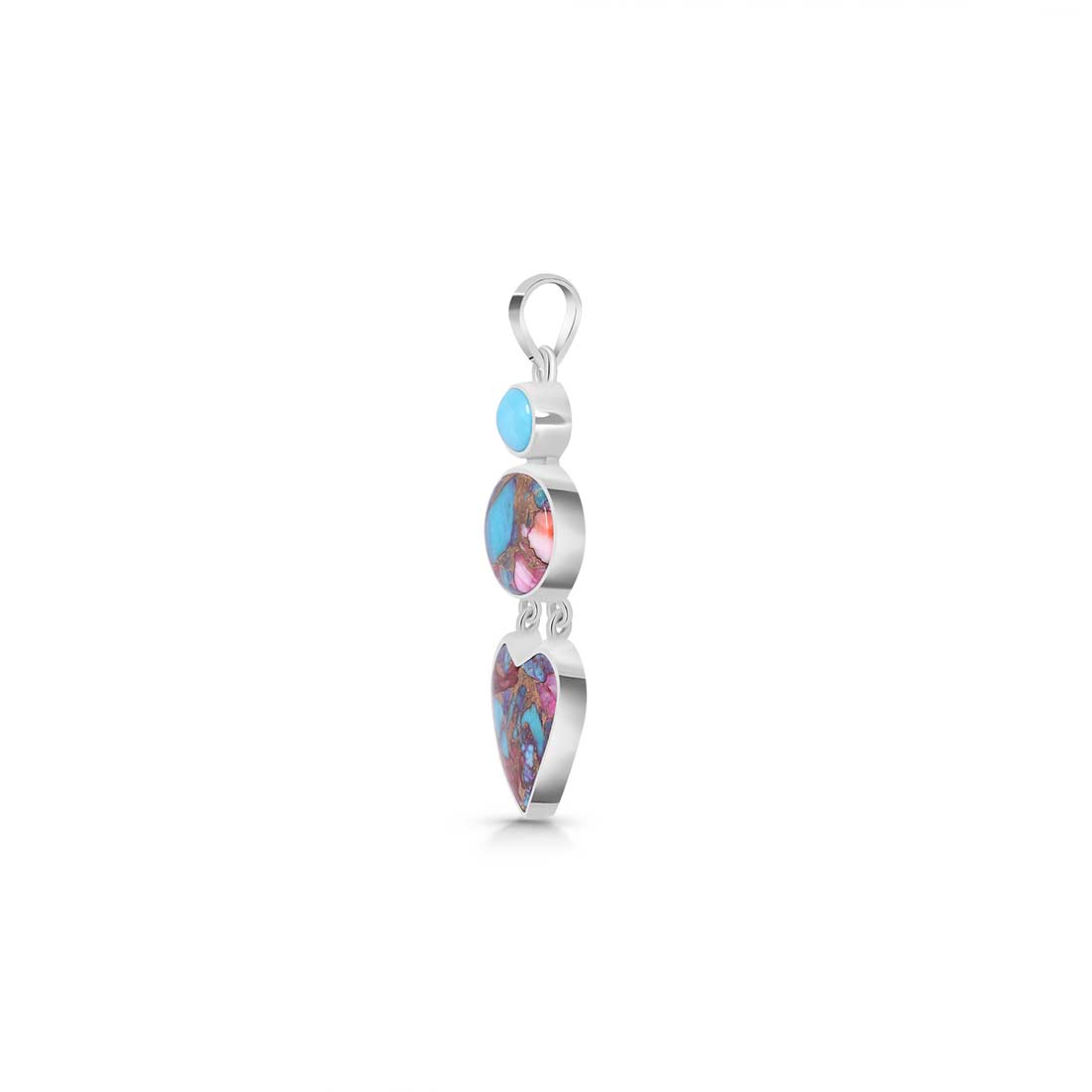 Spiny Oyster Turquoise Pendant-(TRO-P-78.)