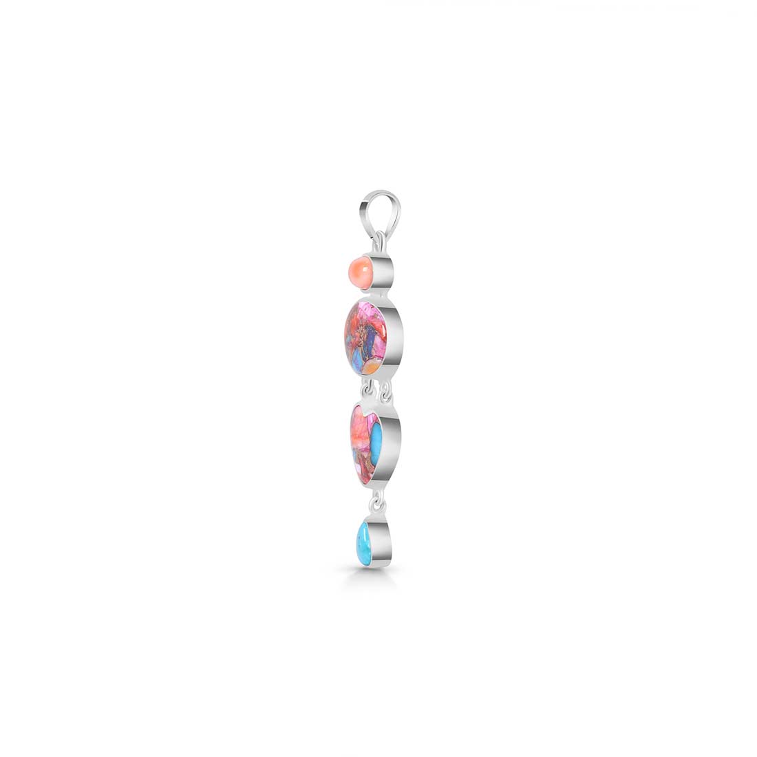 Spiny Oyster Turquoise Pendant-(TRO-P-80.)